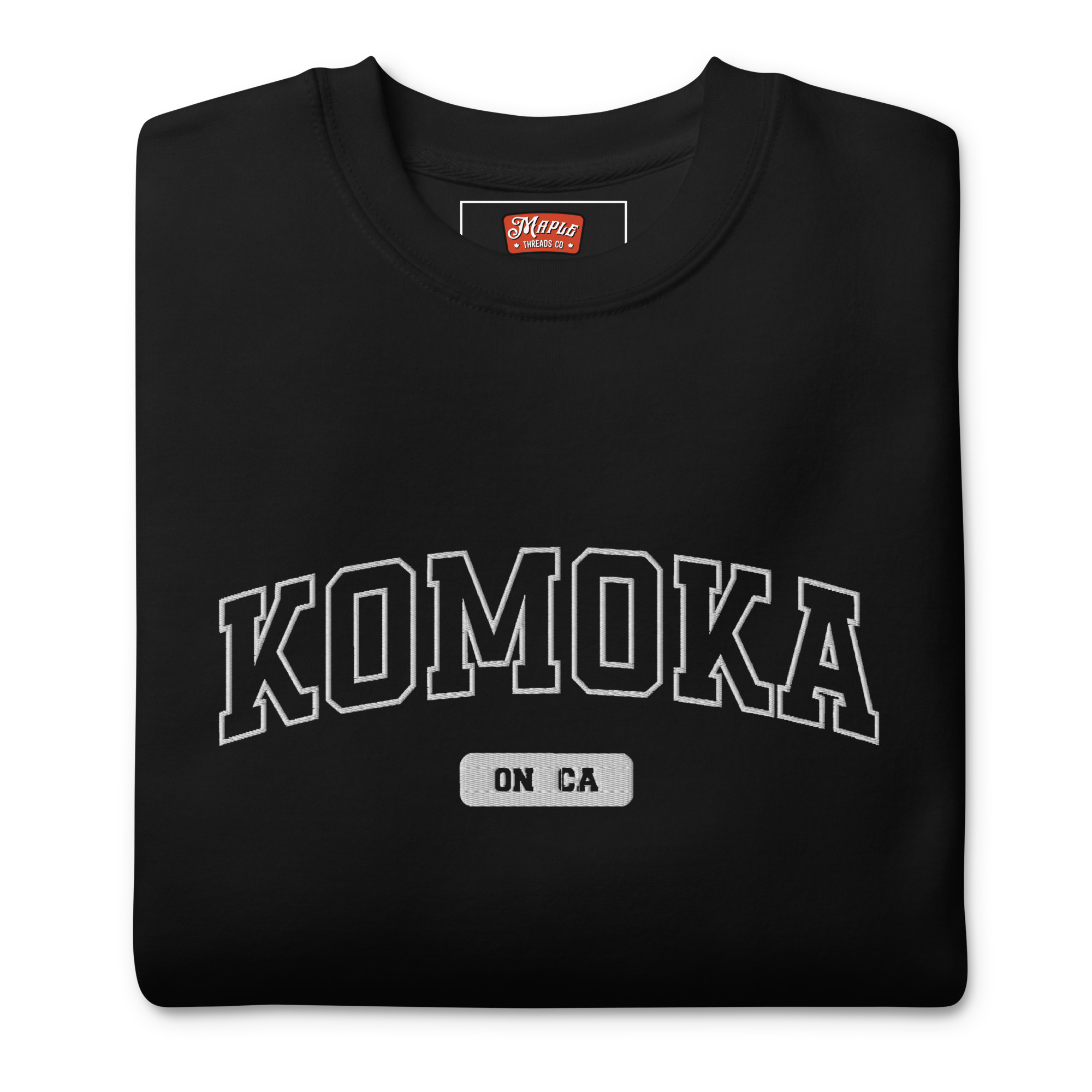 Unisex Komoka, Ontario Embroidered Premium Sweatshirt