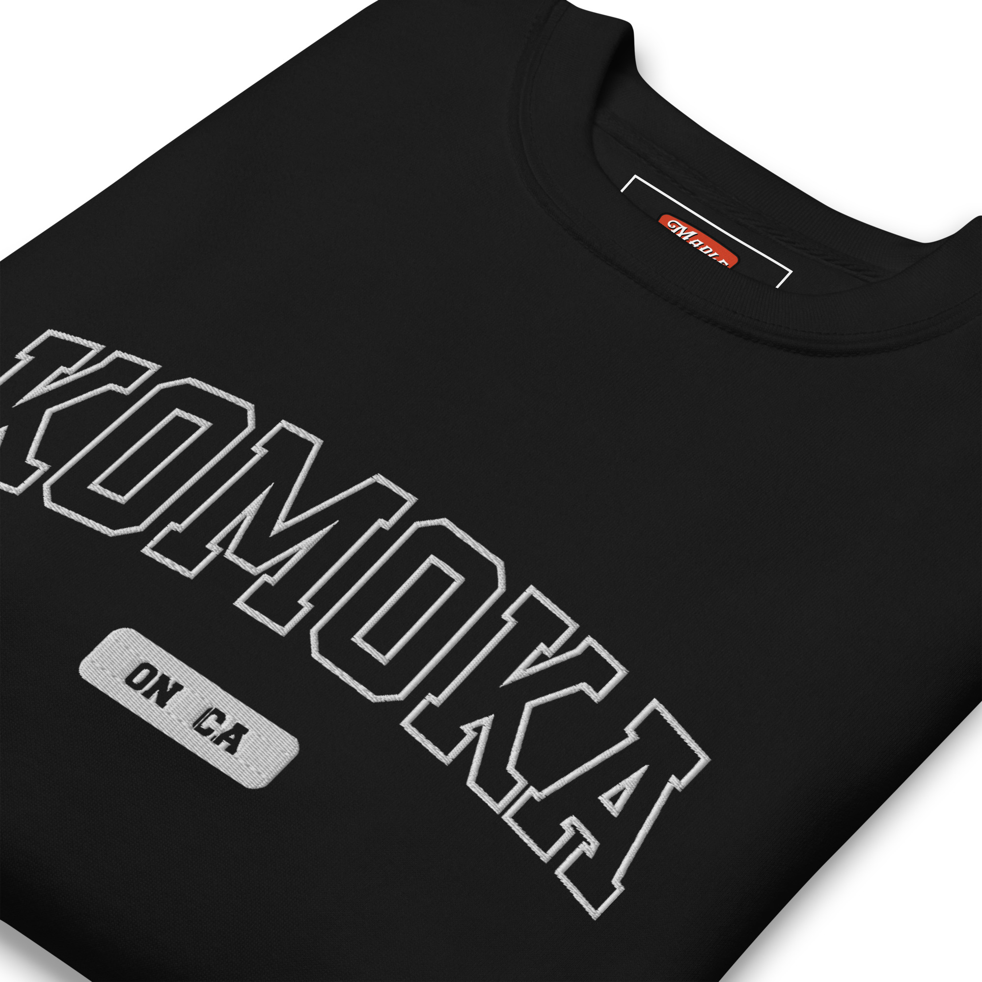 Unisex Komoka, Ontario Embroidered Premium Sweatshirt - Image 2