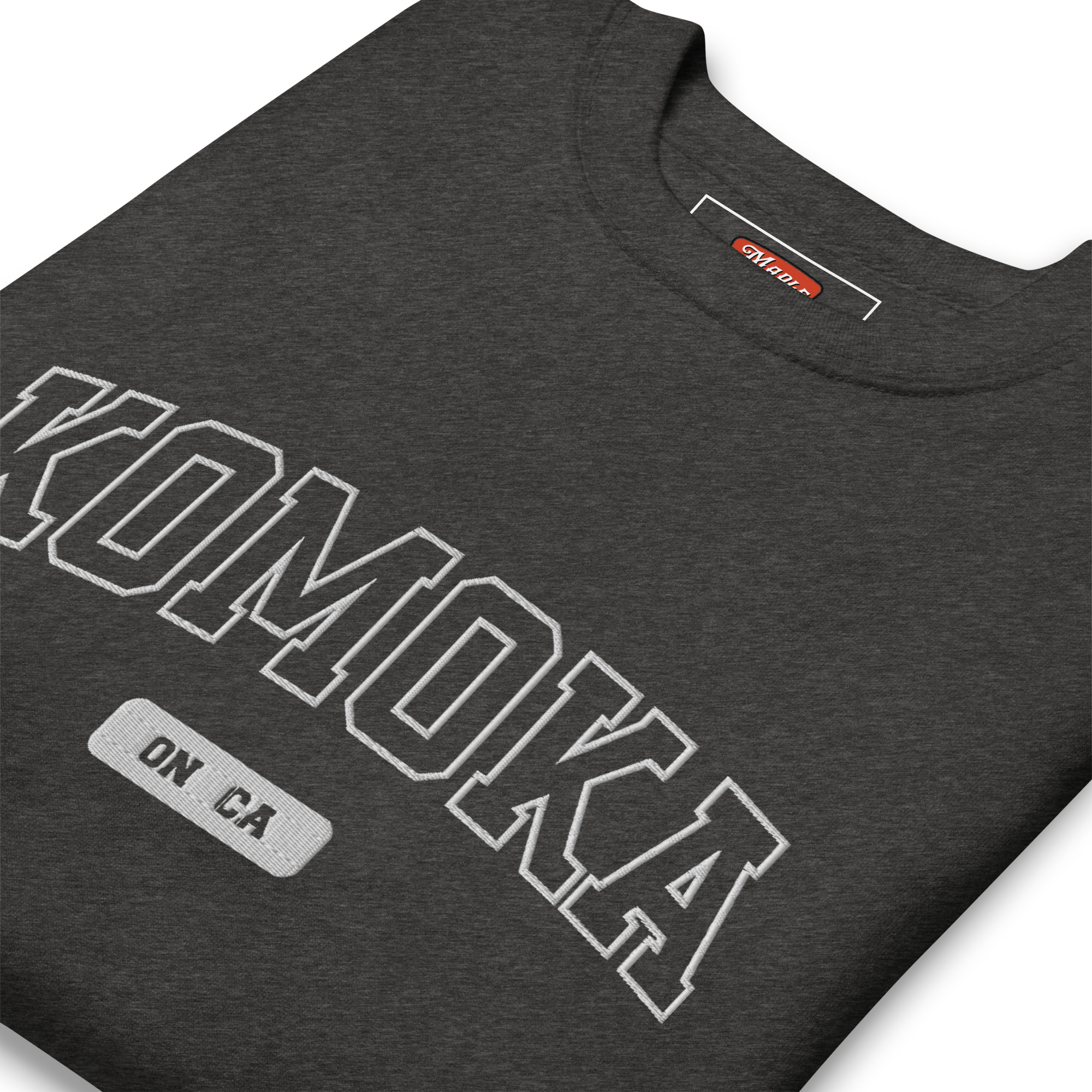 Unisex Komoka, Ontario Embroidered Premium Sweatshirt - Image 6