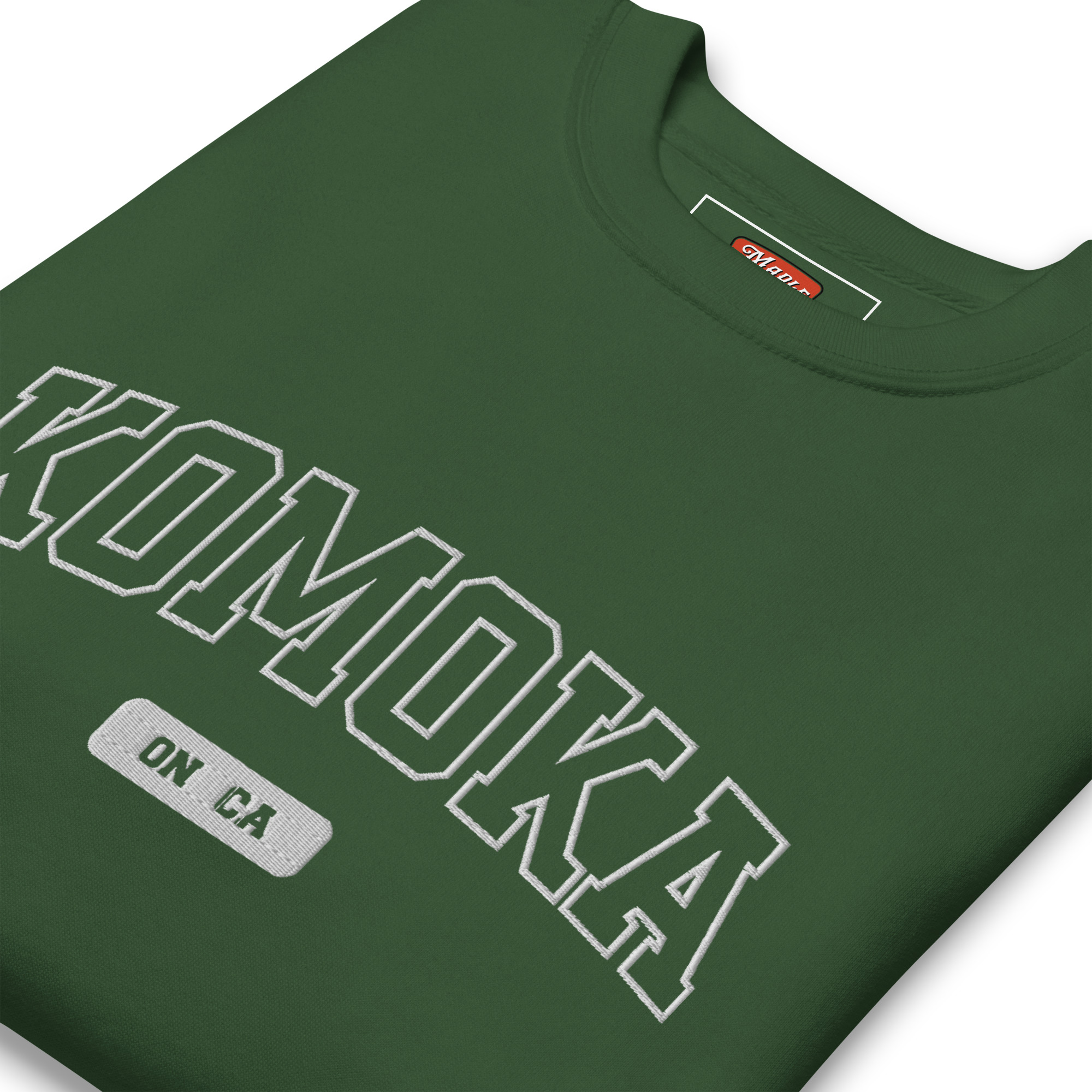 Unisex Komoka, Ontario Embroidered Premium Sweatshirt - Image 10