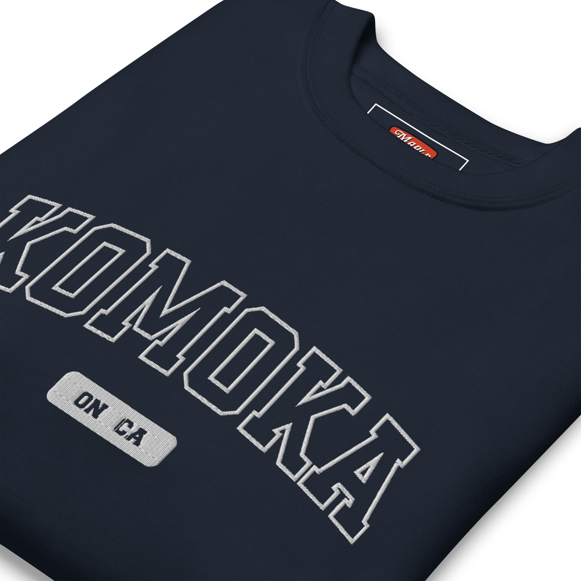 Unisex Komoka, Ontario Embroidered Premium Sweatshirt - Image 4
