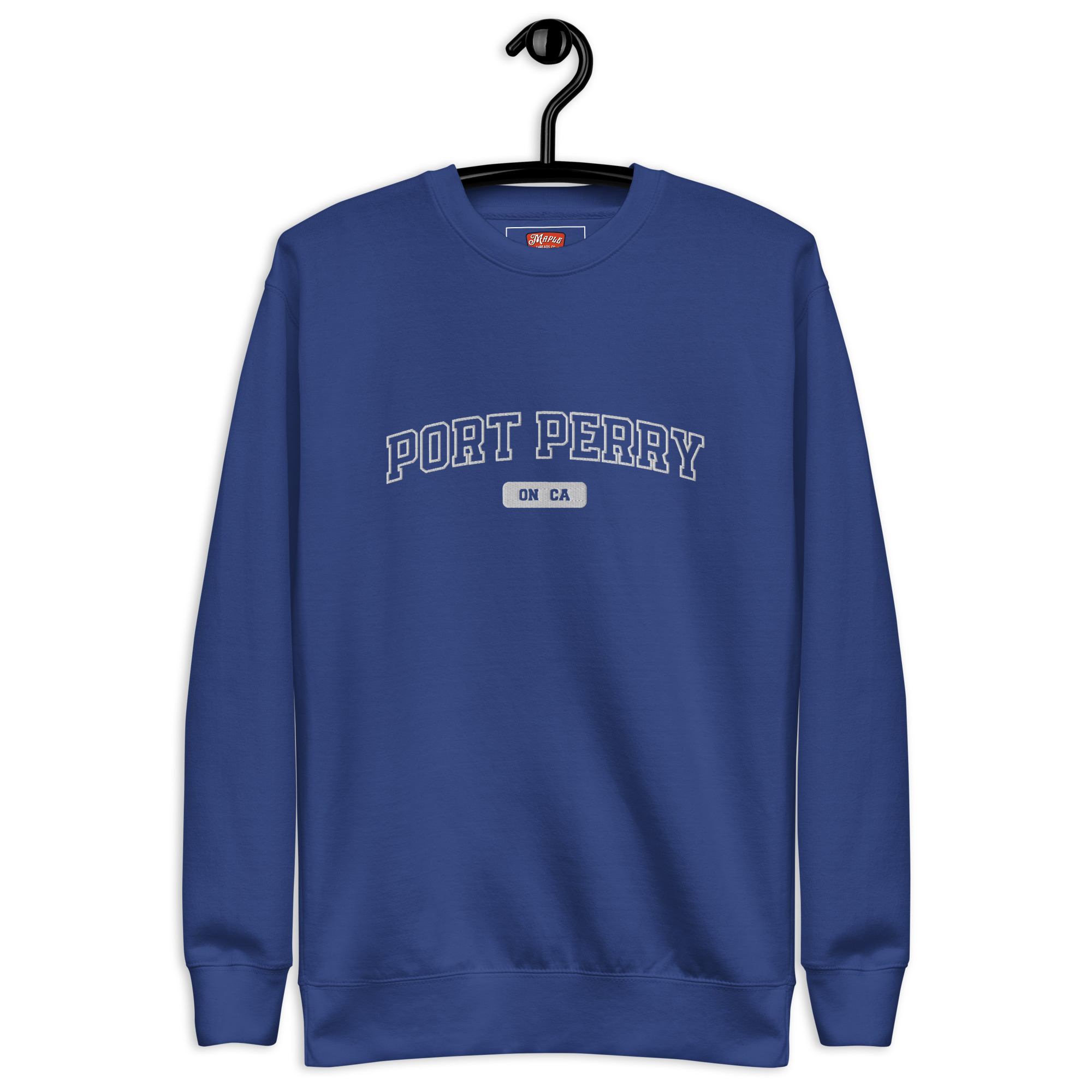 Unisex Port Perry, Ontario Embroidered Premium Sweatshirt - Image 4