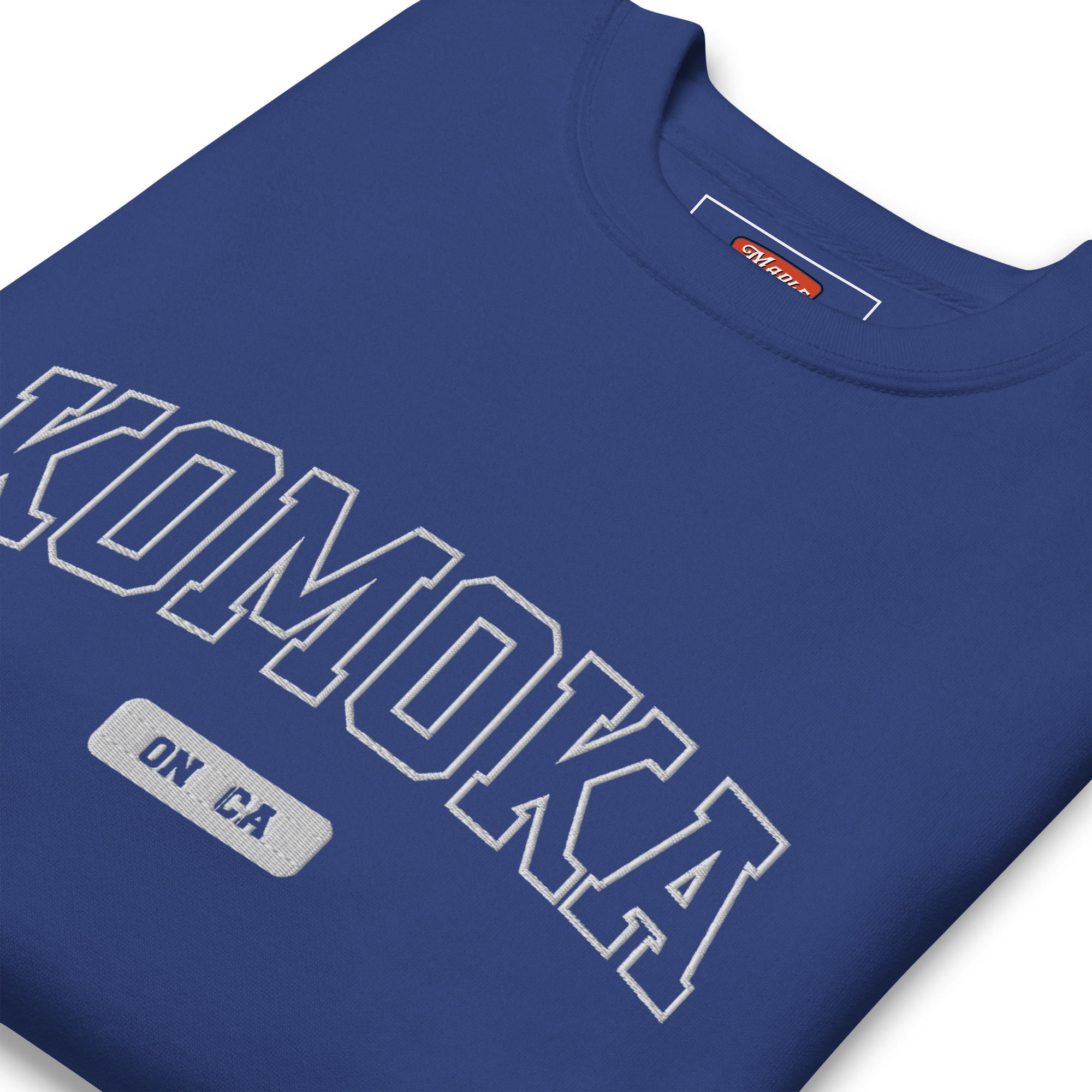 Unisex Komoka, Ontario Embroidered Premium Sweatshirt - Image 8