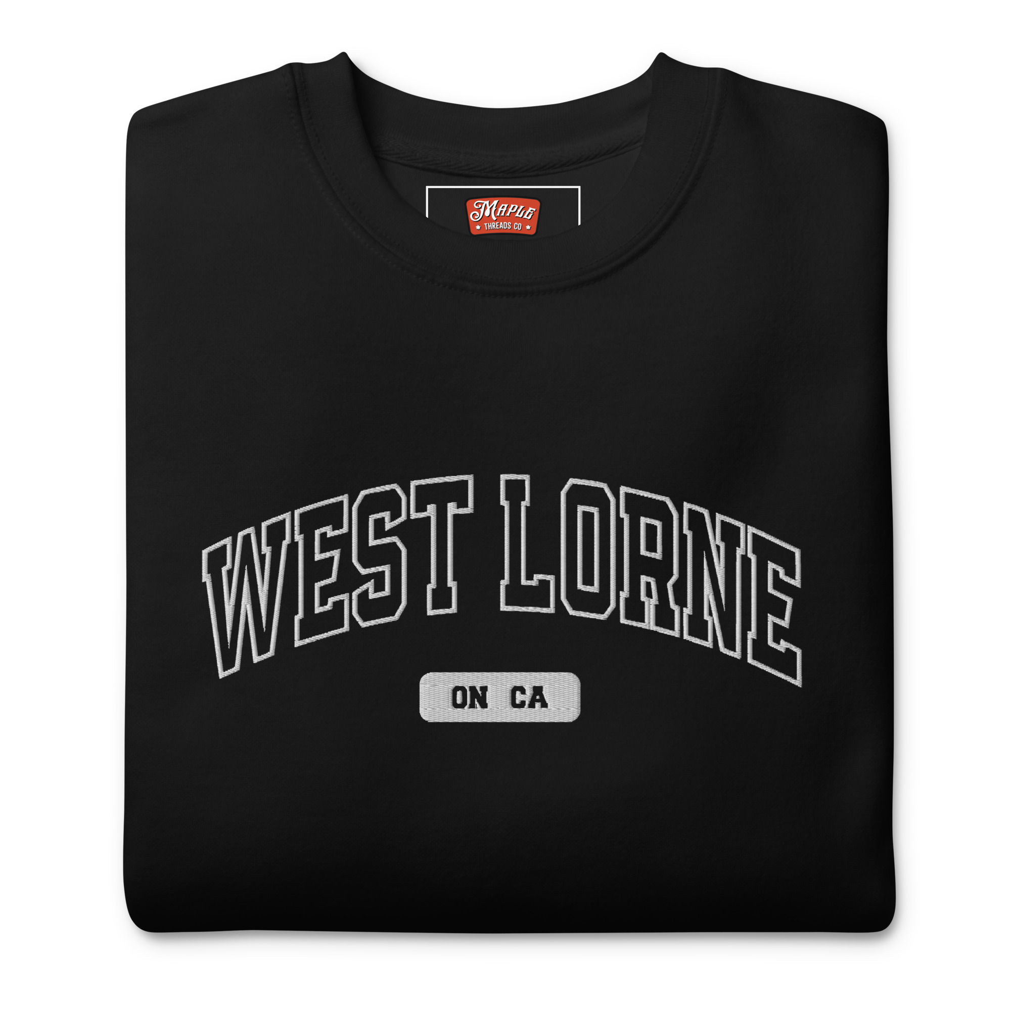 Unisex West Lorne, Ontario Embroidered Premium Sweatshirt