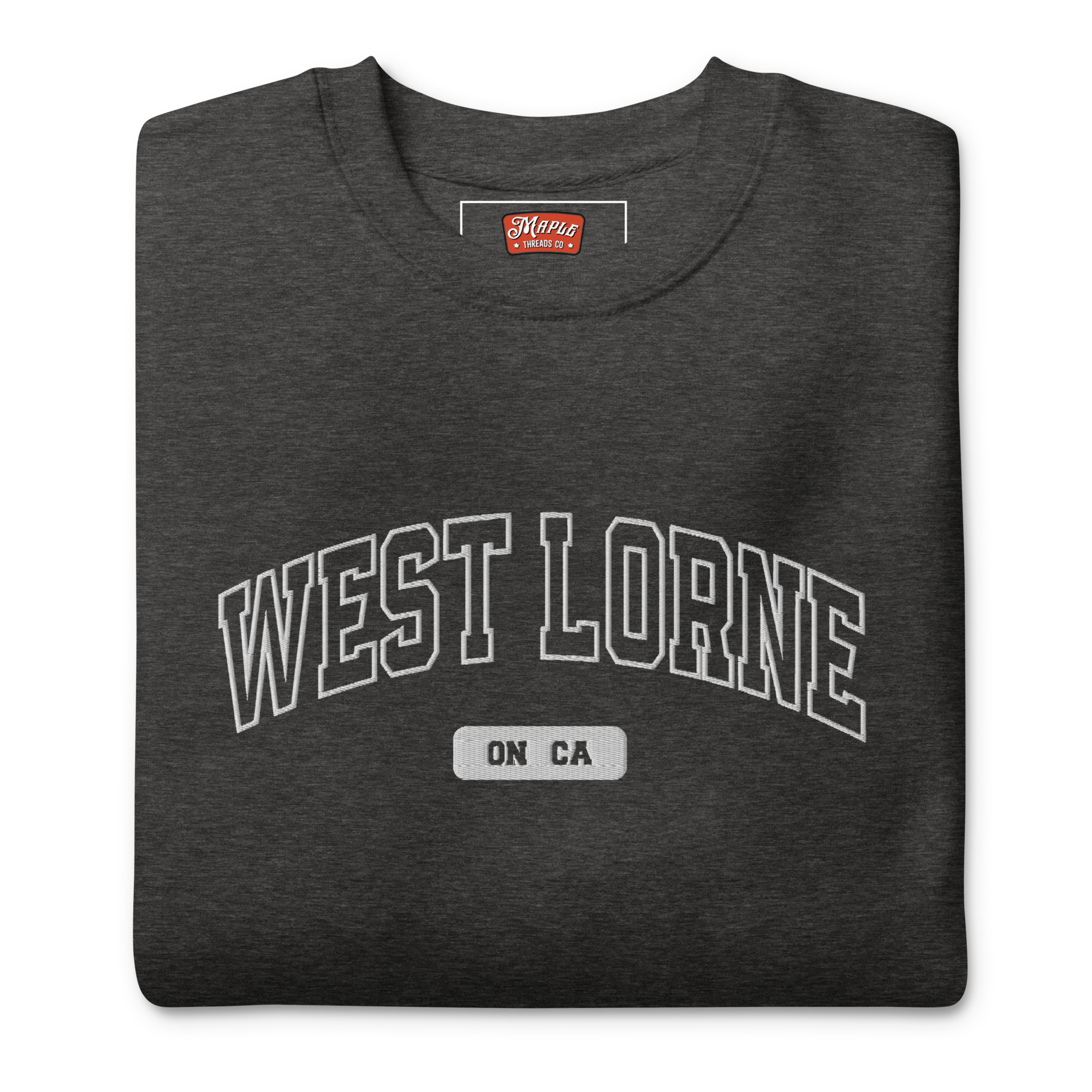Unisex West Lorne, Ontario Embroidered Premium Sweatshirt - Image 5