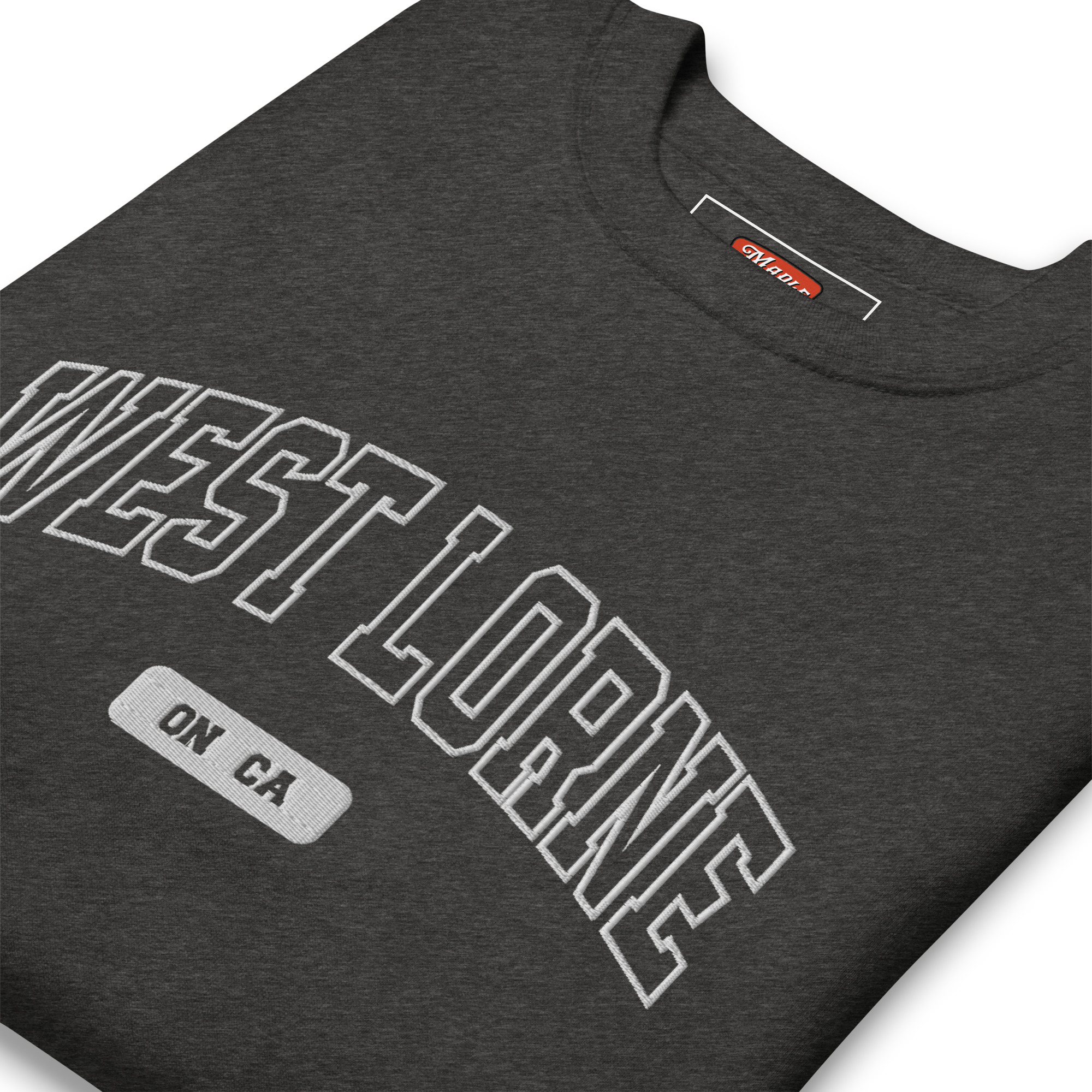 Unisex West Lorne, Ontario Embroidered Premium Sweatshirt - Image 6