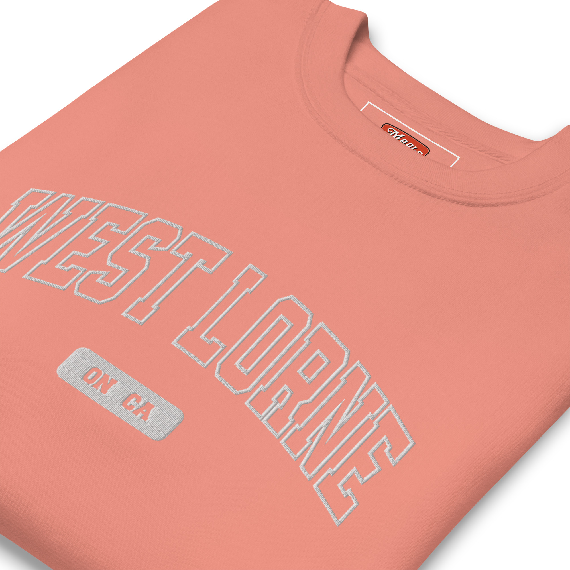 Unisex West Lorne, Ontario Embroidered Premium Sweatshirt - Image 12