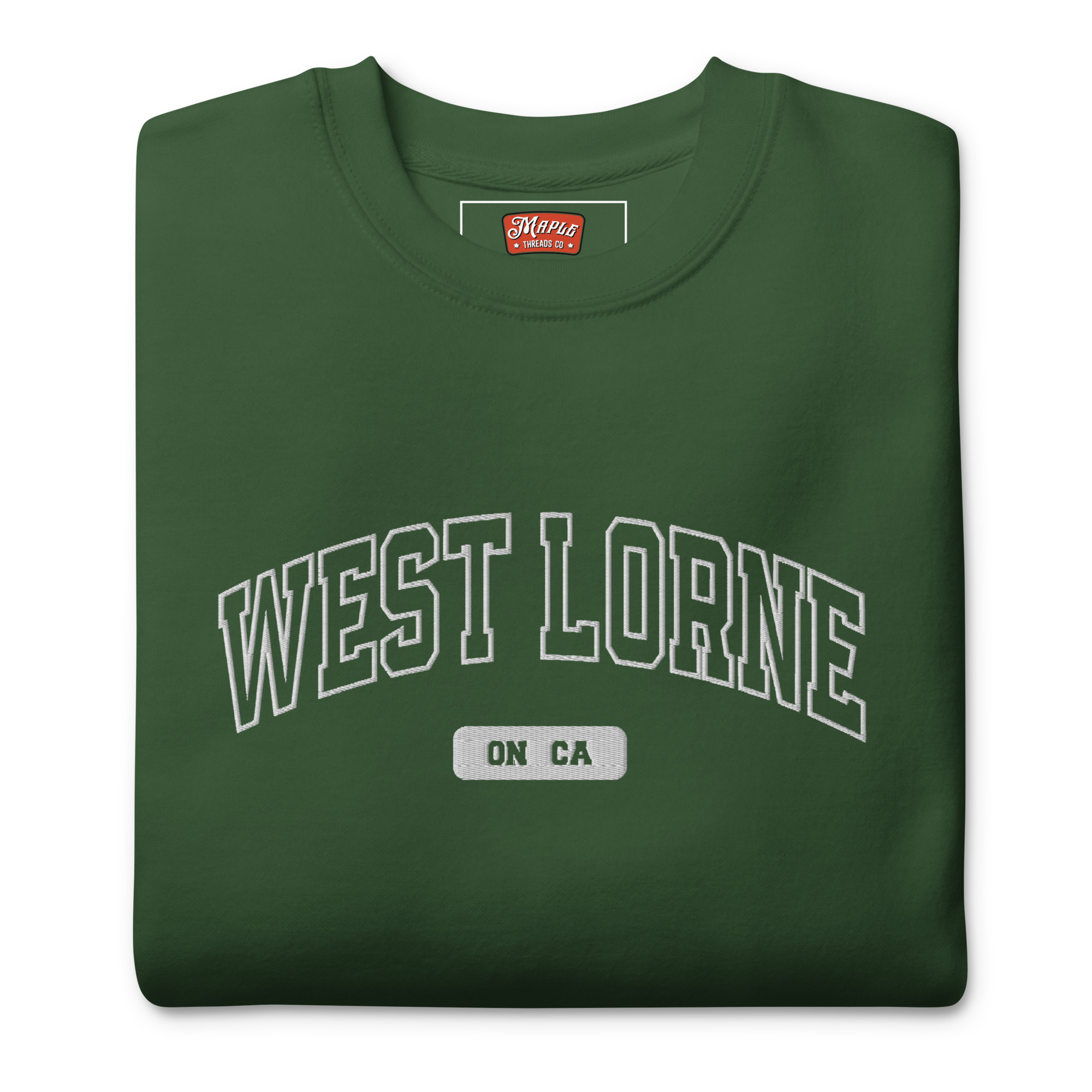 Unisex West Lorne, Ontario Embroidered Premium Sweatshirt - Image 9