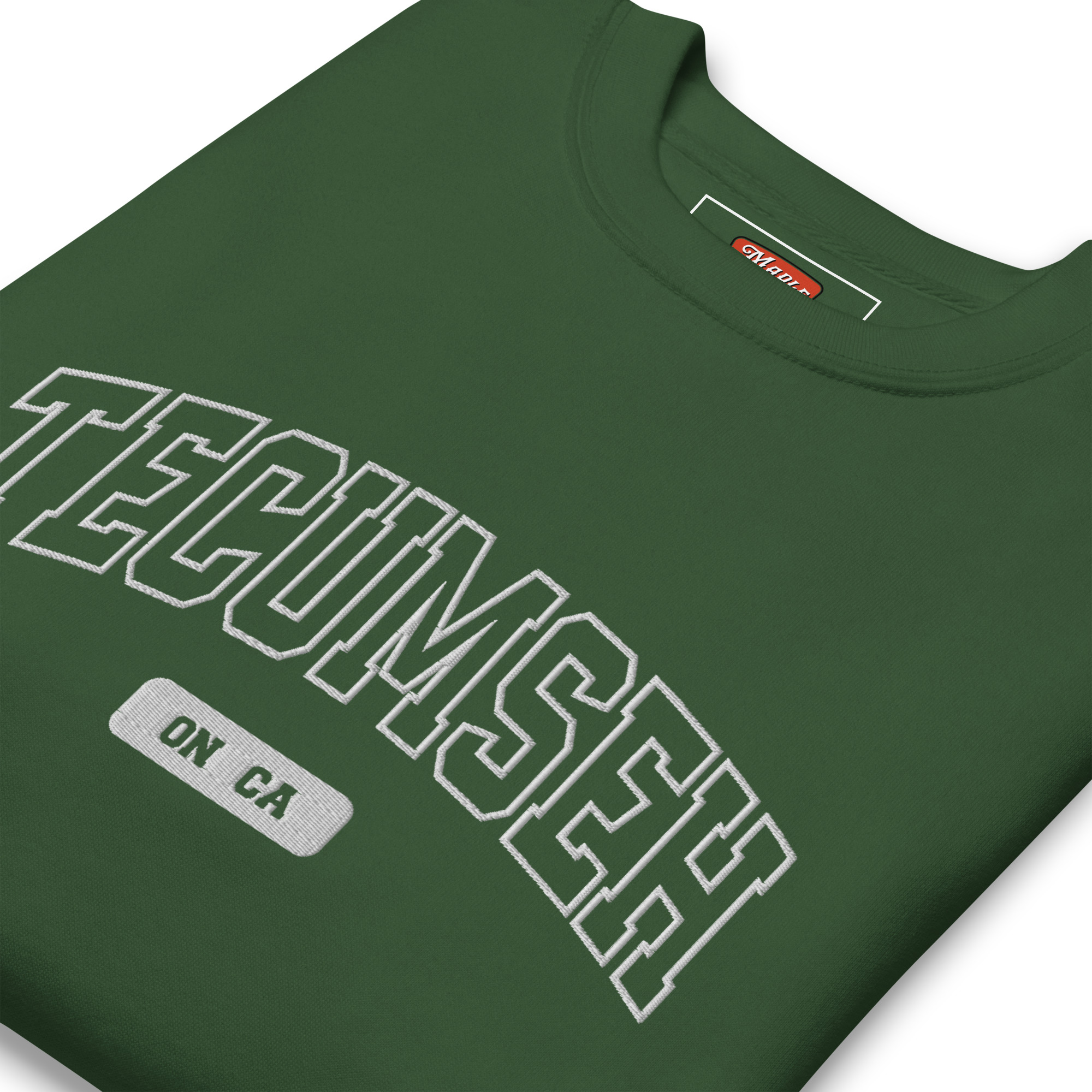 Unisex Tecumseh, Ontario Embroidered Premium Sweatshirt - Image 10