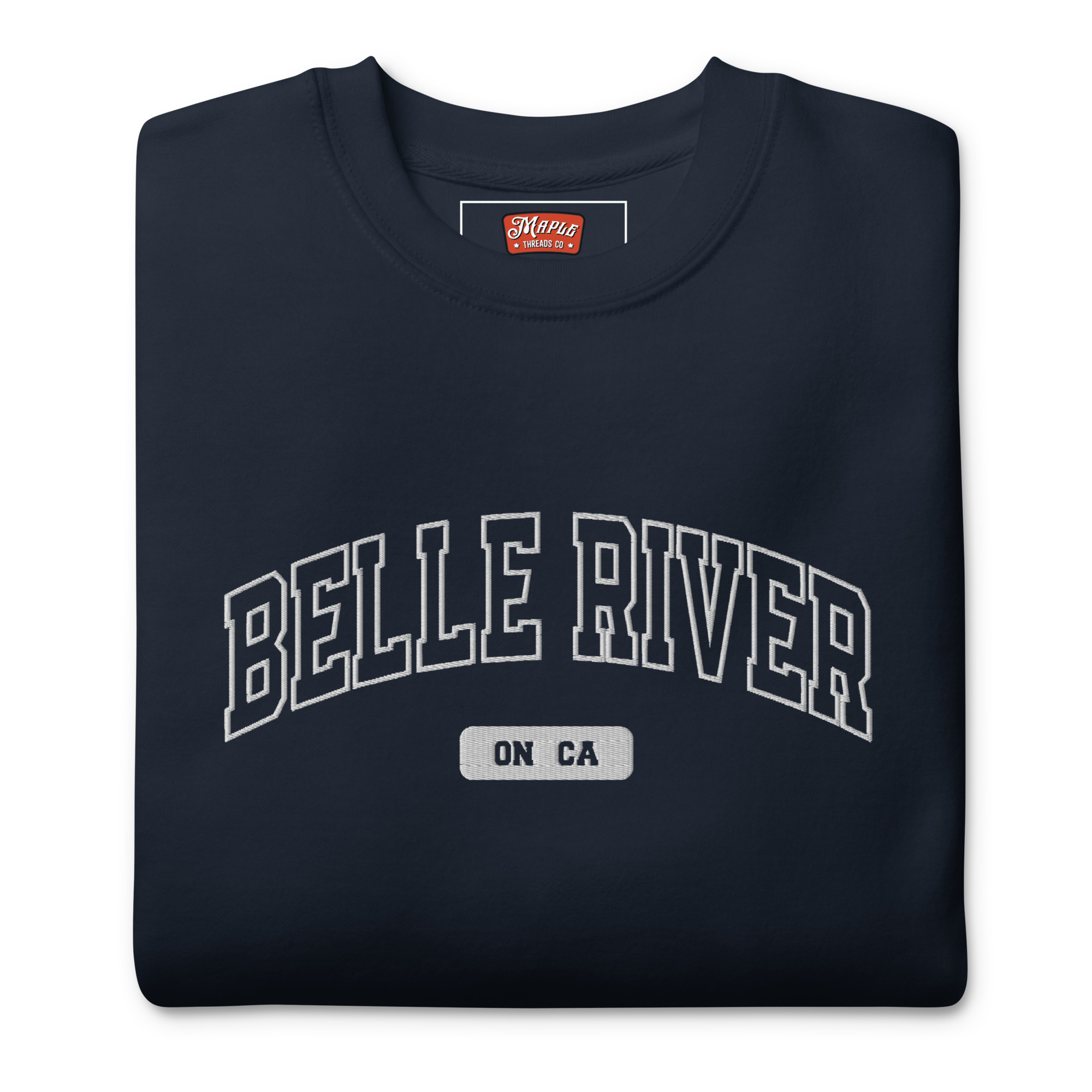 Unisex Belle River, Ontario Embroidered Premium Sweatshirt