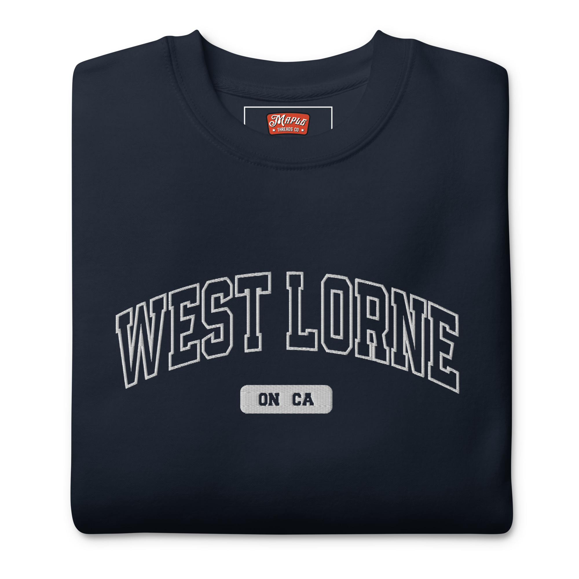 Unisex West Lorne, Ontario Embroidered Premium Sweatshirt - Image 3
