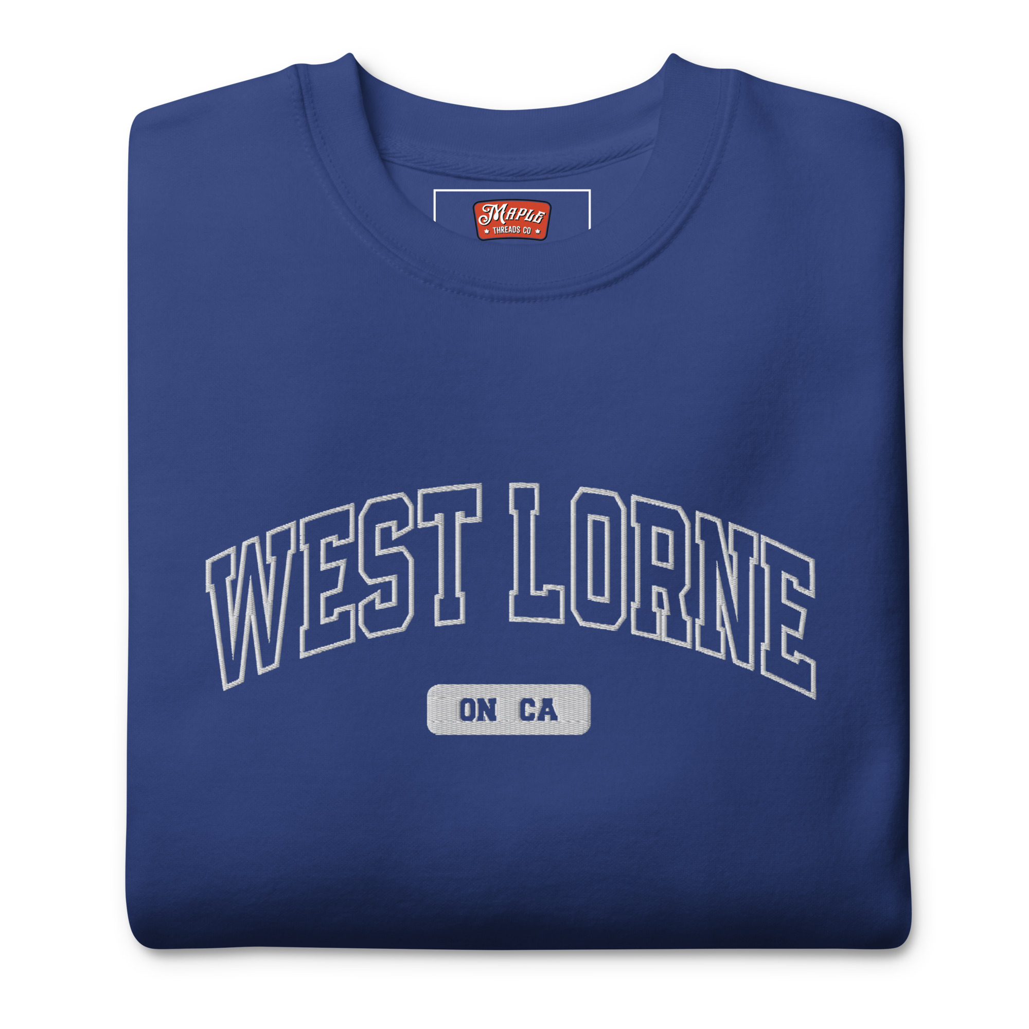 Unisex West Lorne, Ontario Embroidered Premium Sweatshirt - Image 7