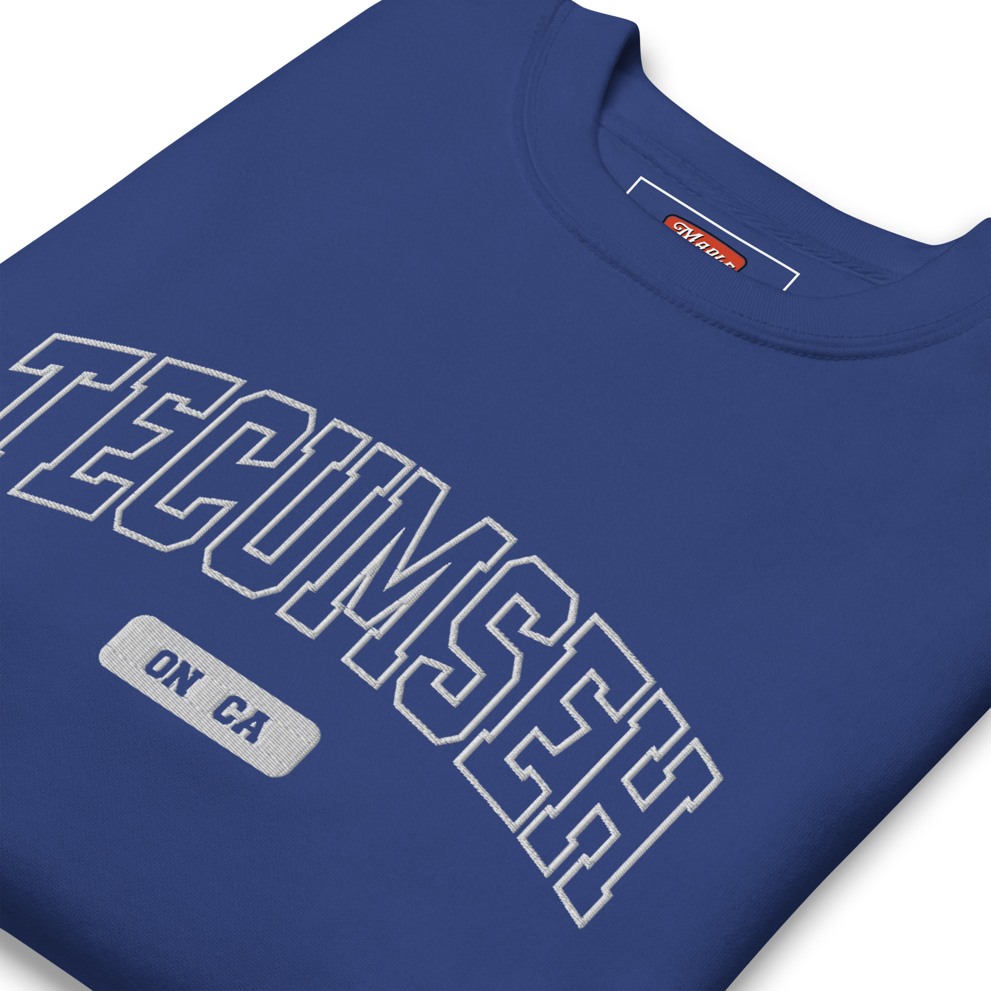 Unisex Tecumseh, Ontario Embroidered Premium Sweatshirt - Image 8