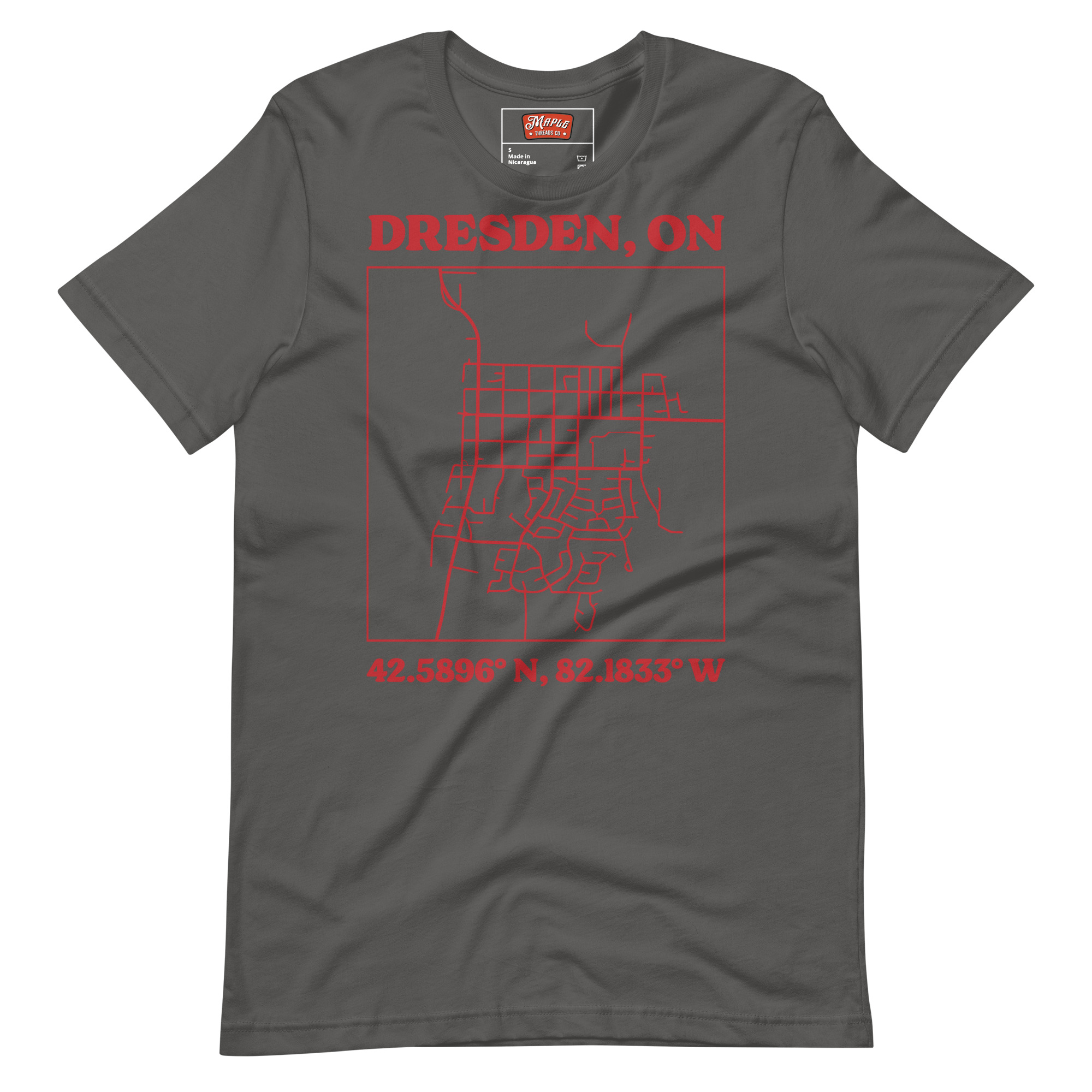 Unisex Dresden, Ontario Map T-Shirt - Image 6