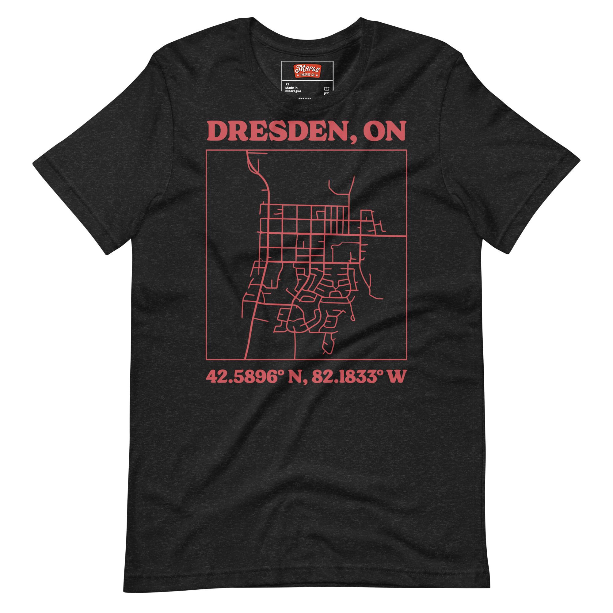 Unisex Dresden, Ontario Map T-Shirt - Image 2