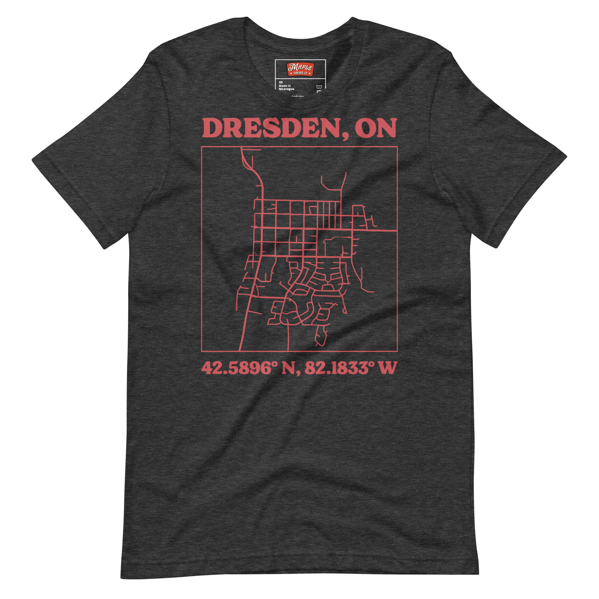 Unisex Dresden, Ontario Map T-Shirt - Image 5