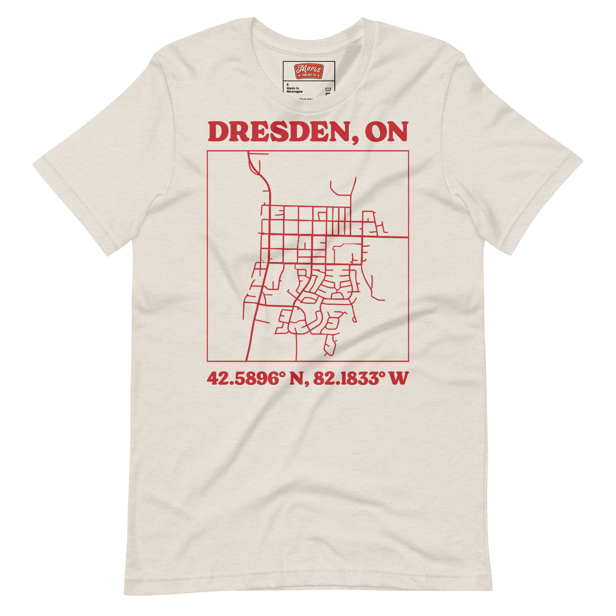 Unisex Dresden, Ontario Map T-Shirt - Image 11