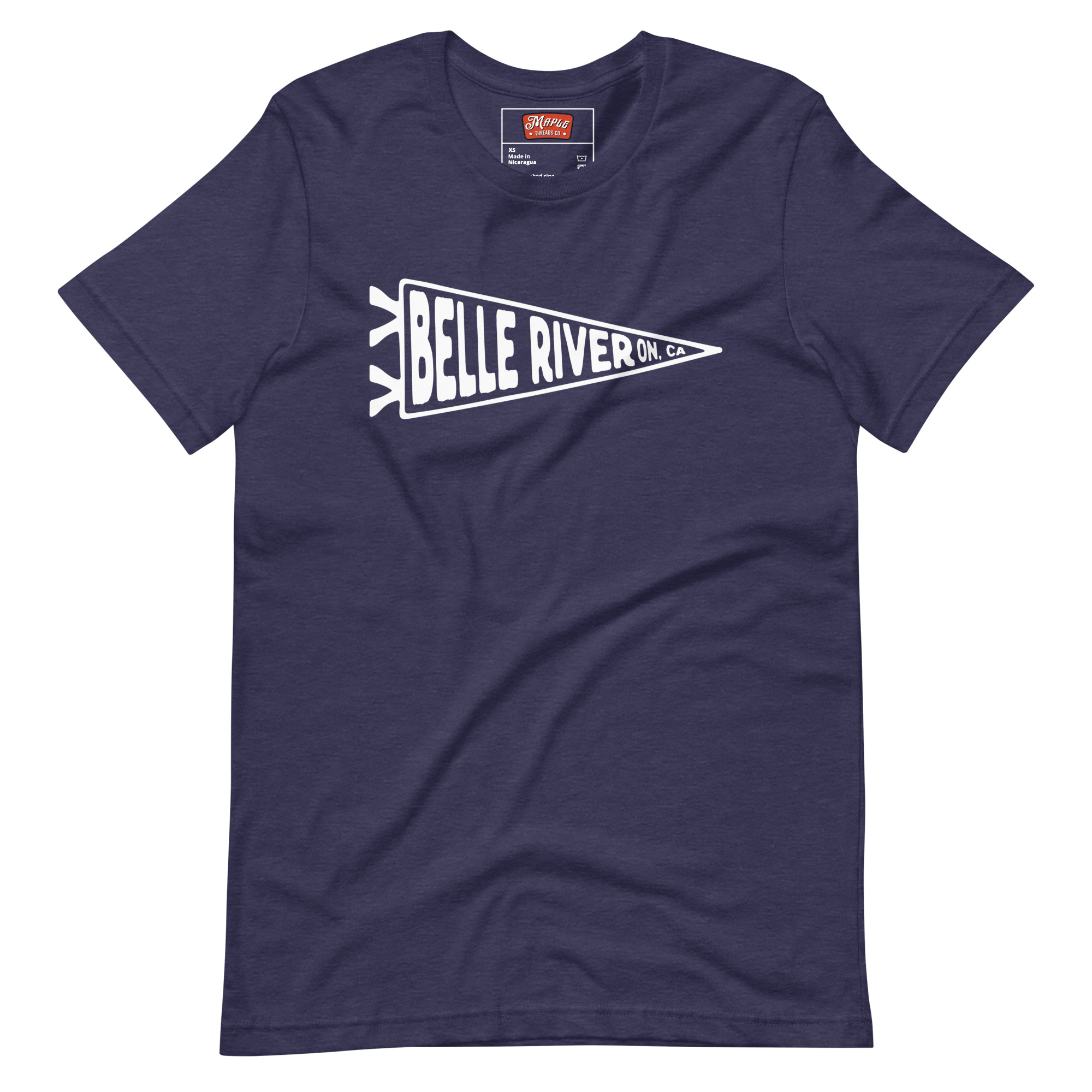 Unisex Belle River, Ontario Flag T-Shirt - Image 3
