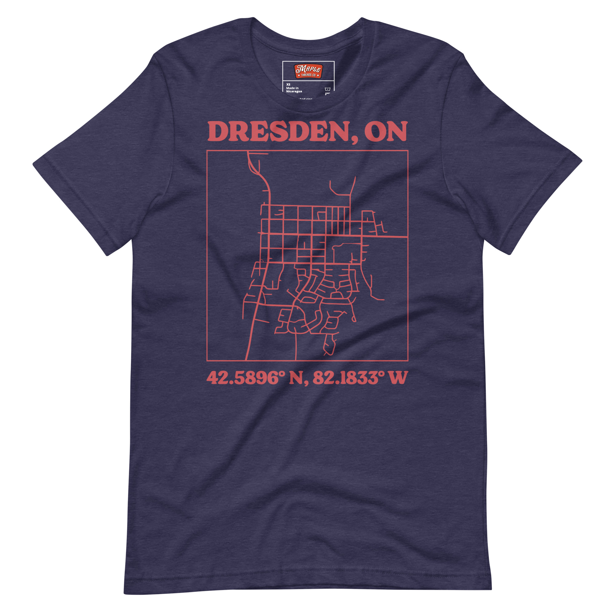 Unisex Dresden, Ontario Map T-Shirt - Image 3