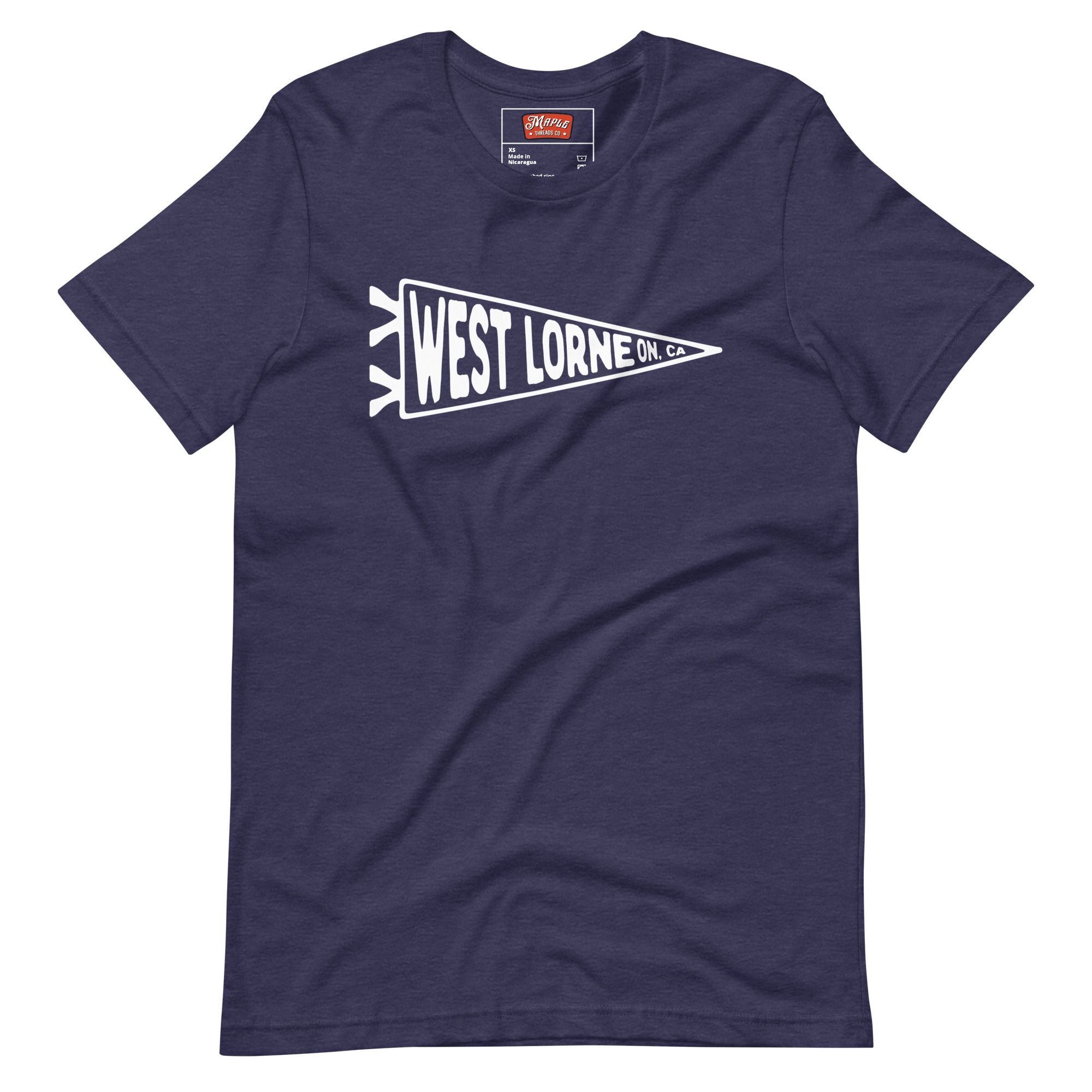 Unisex West Lorne, Ontario Flag T-Shirt - Image 3