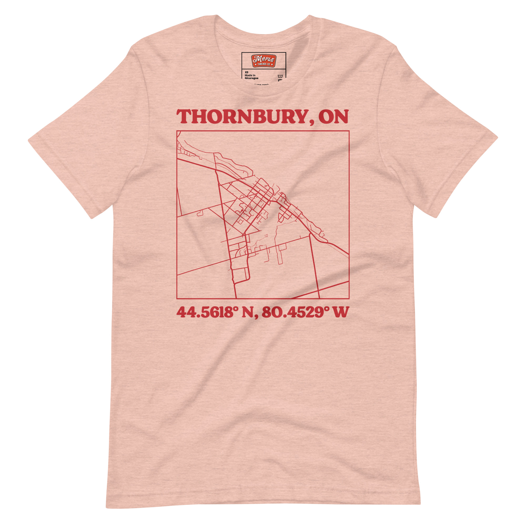 Unisex Thornbury, Ontario Map T-Shirt - Image 8