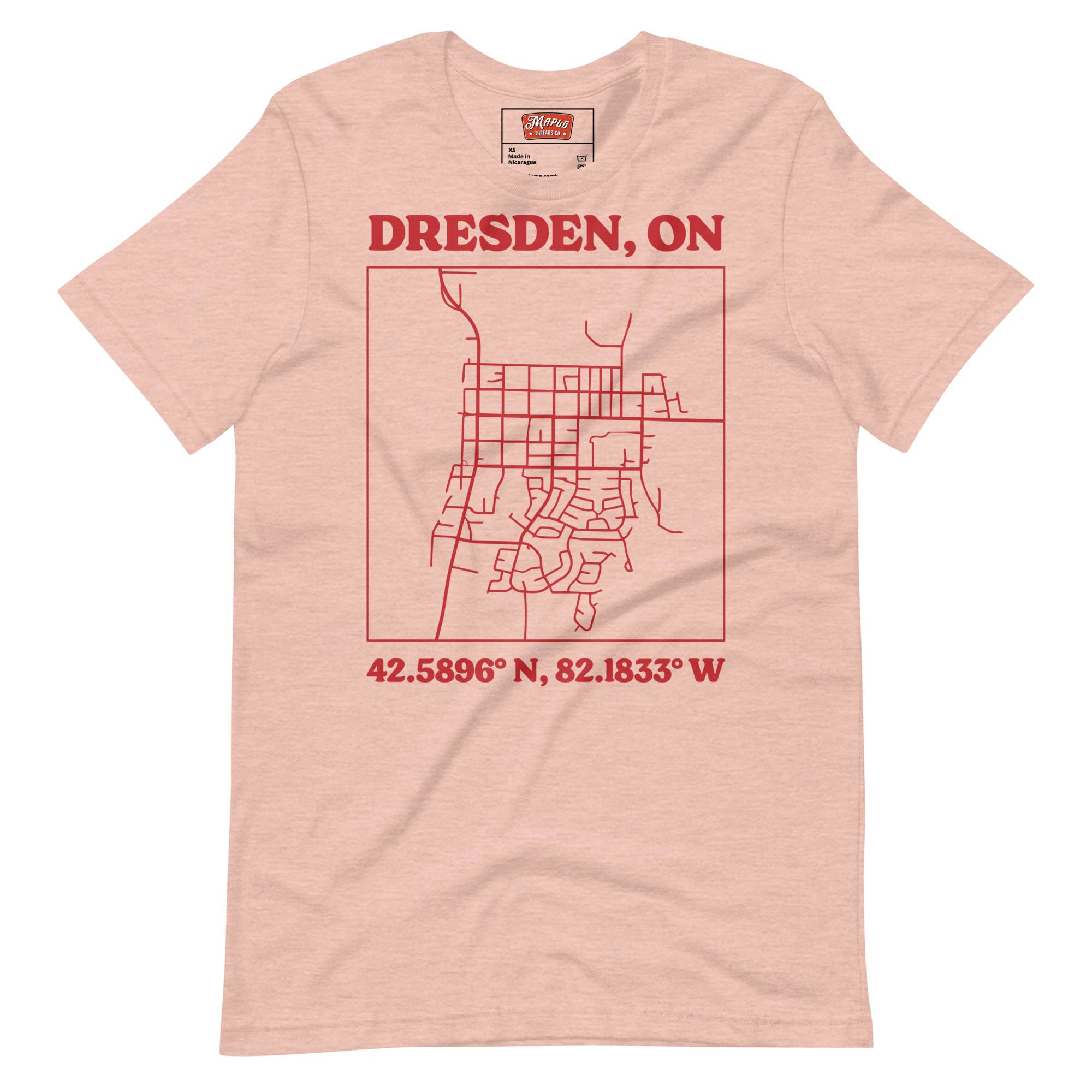 Unisex Dresden, Ontario Map T-Shirt - Image 9