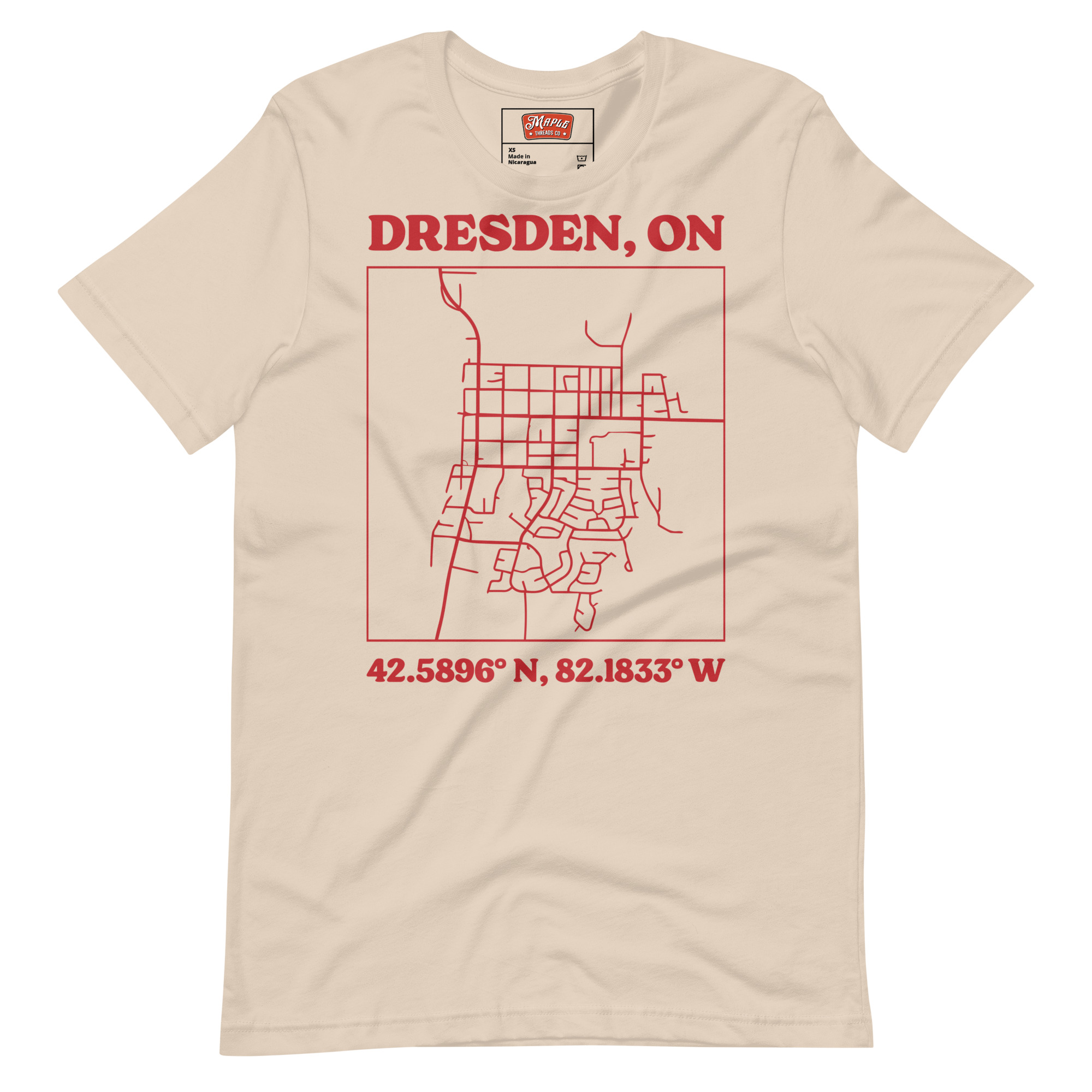 Unisex Dresden, Ontario Map T-Shirt - Image 10