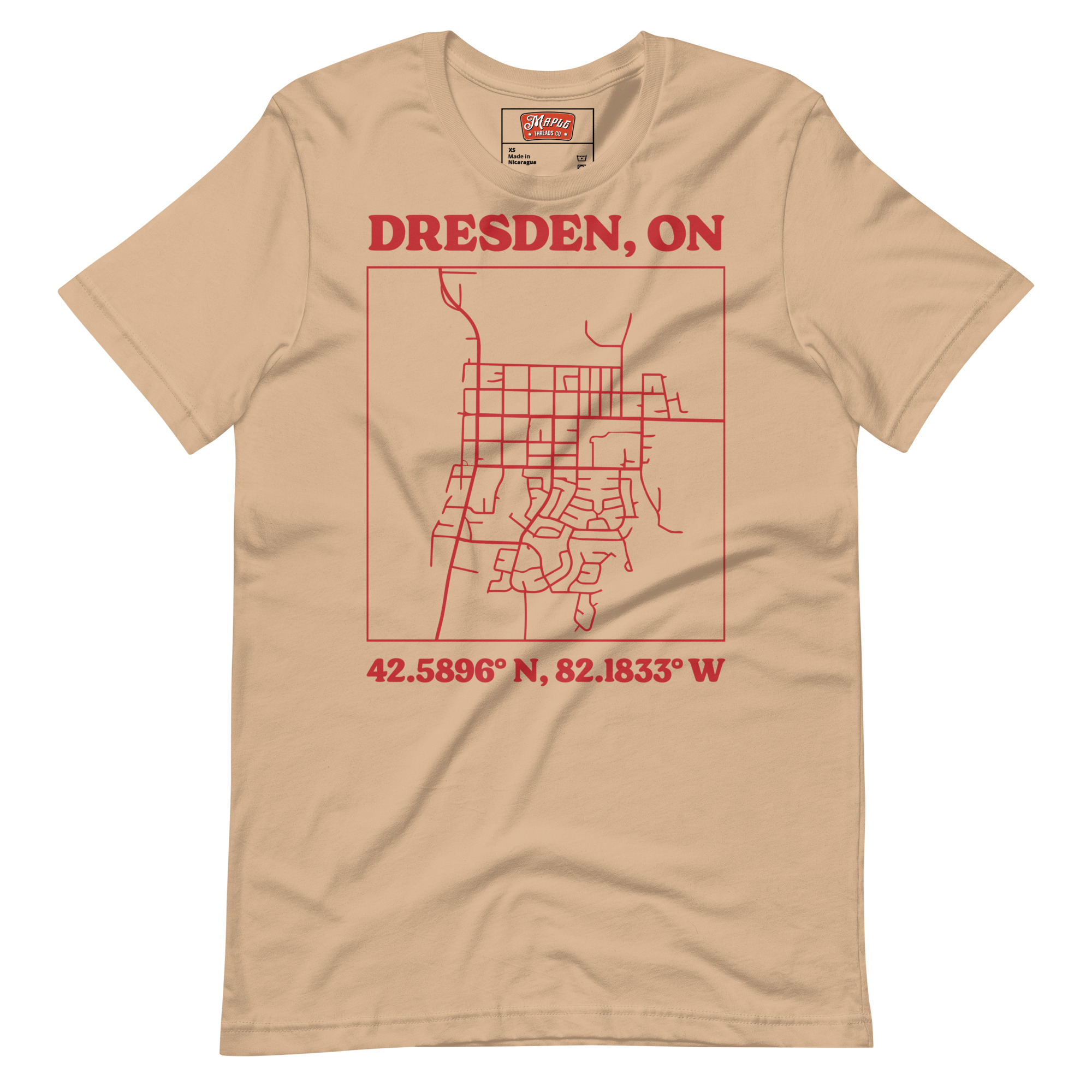 Unisex Dresden, Ontario Map T-Shirt - Image 8