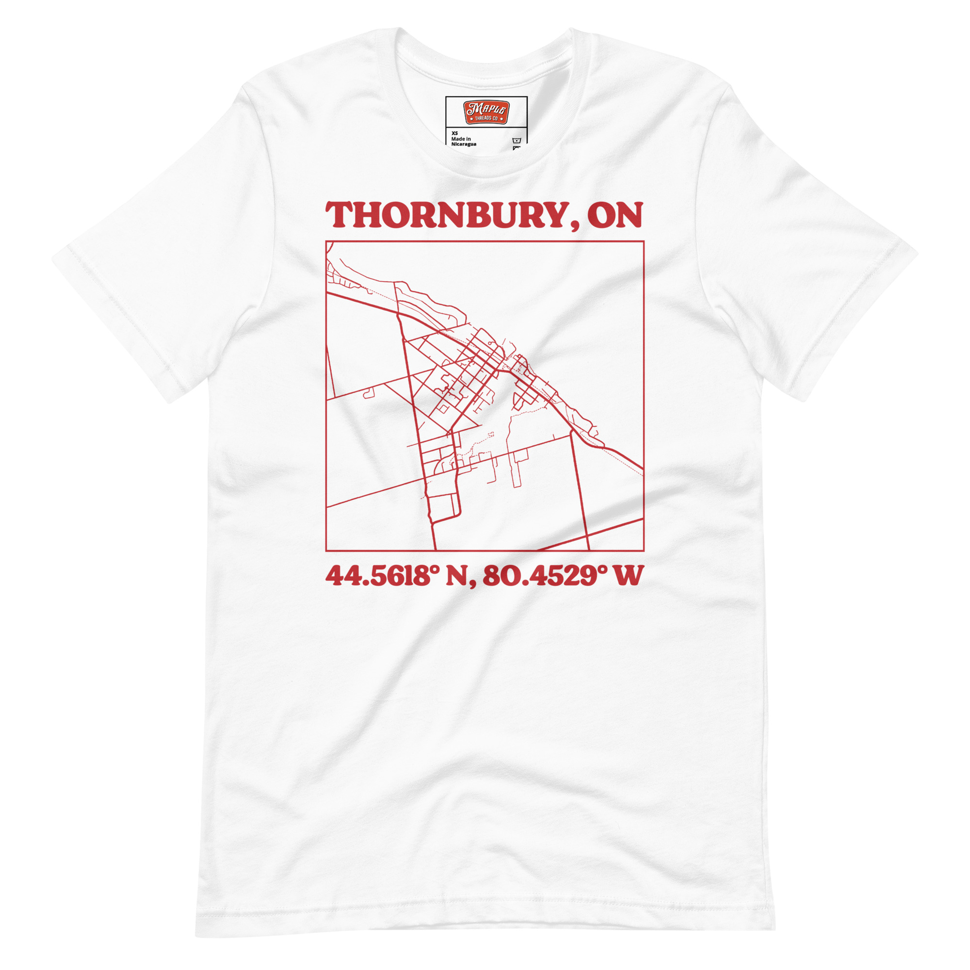 Unisex Thornbury, Ontario Map T-Shirt - Image 11