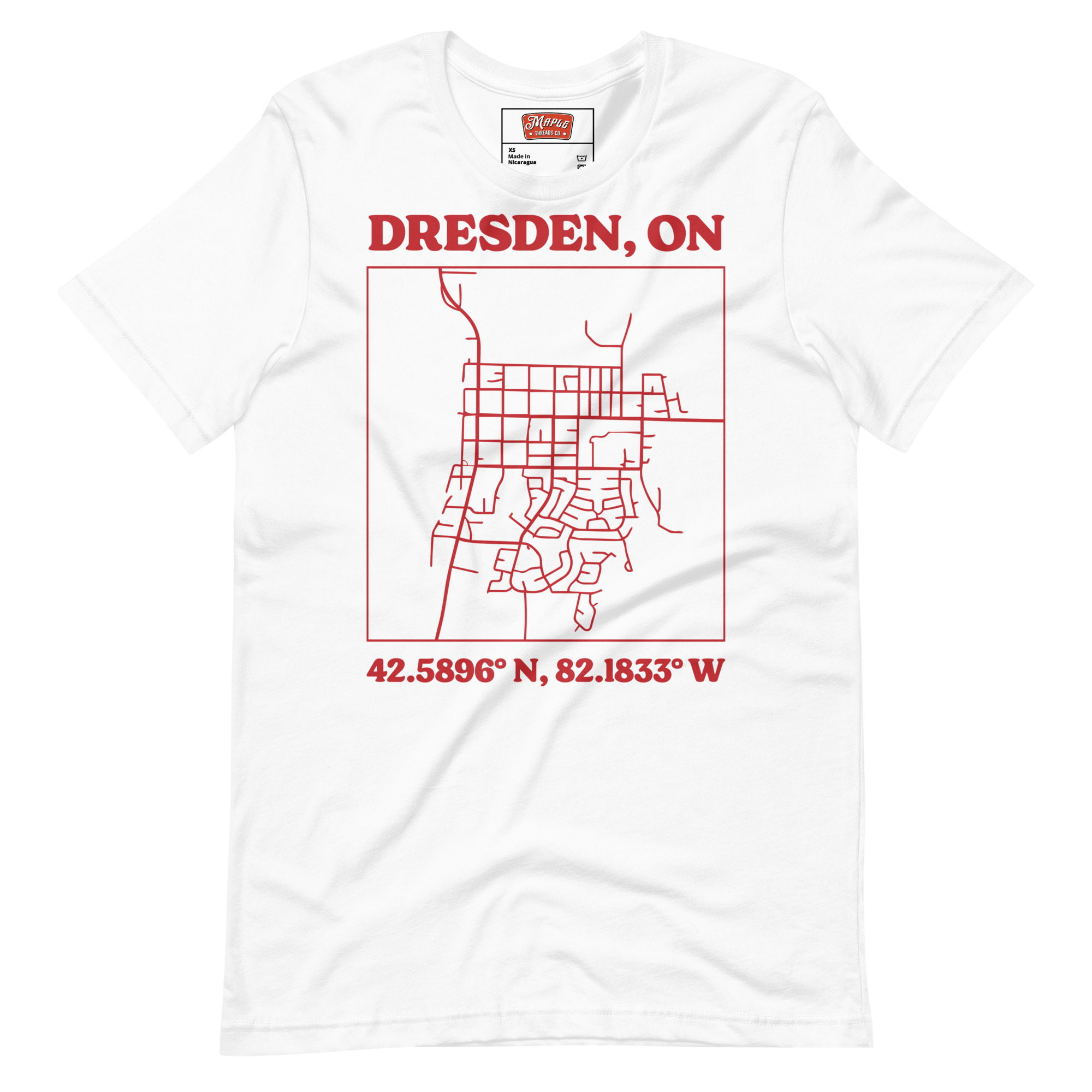 Unisex Dresden, Ontario Map T-Shirt