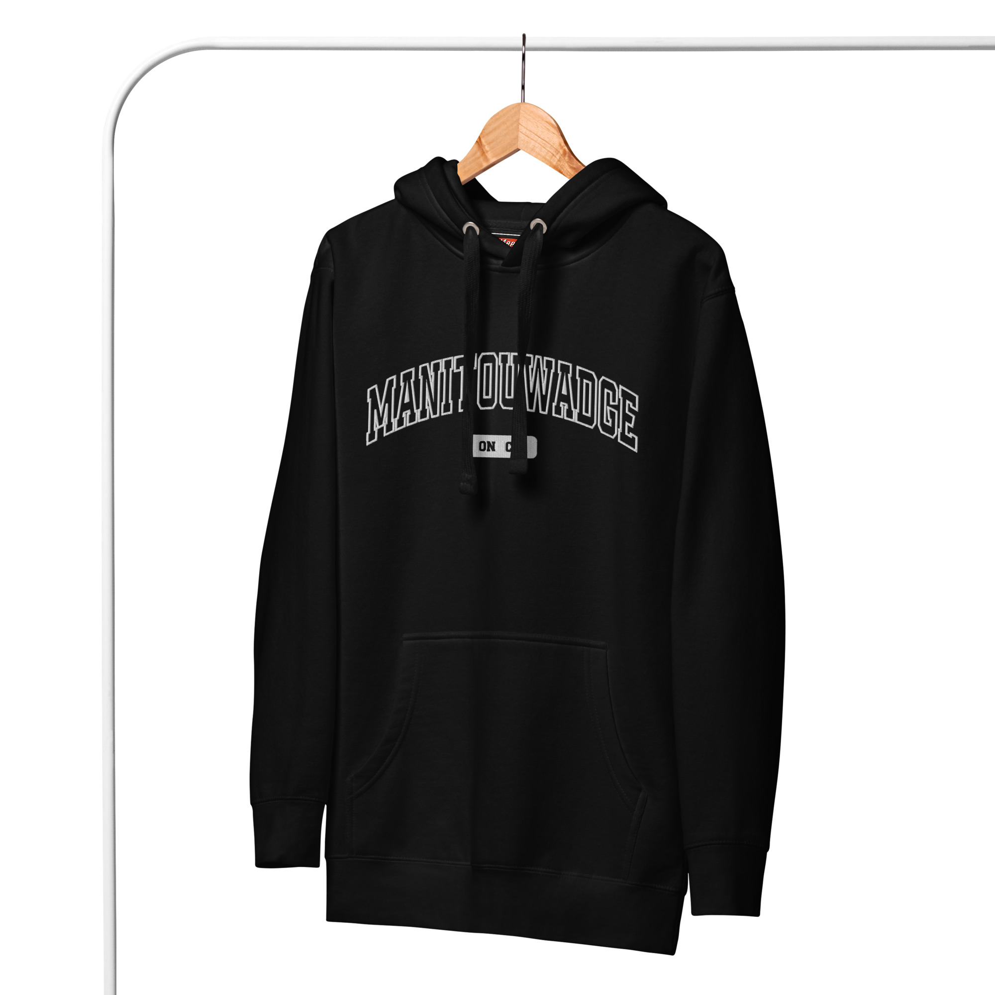 Unisex Manitouwadge, Ontario Embroidered Hoodie - Image 2
