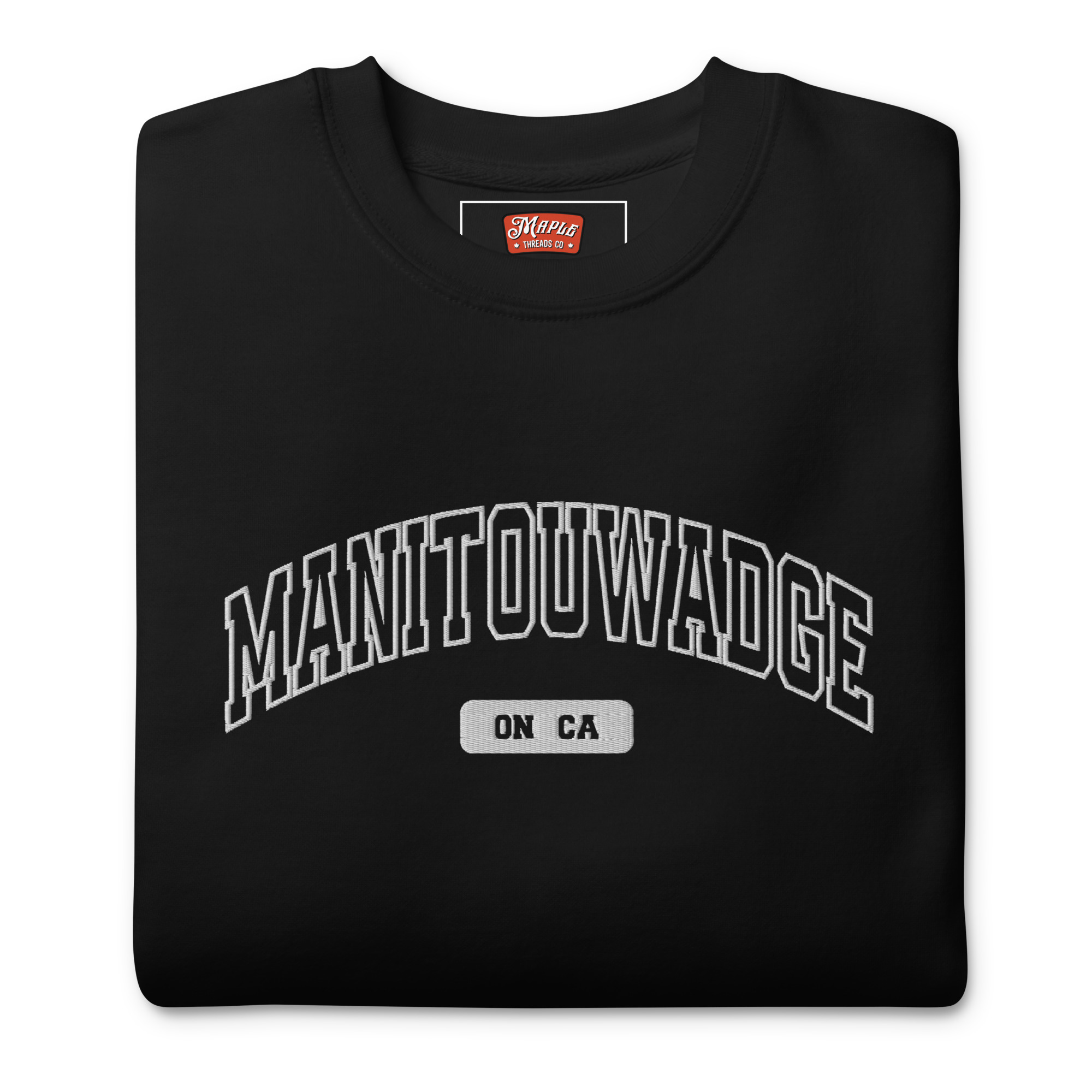 Unisex Manitouwadge, Ontario Embroidered Premium Sweatshirt - Image 2