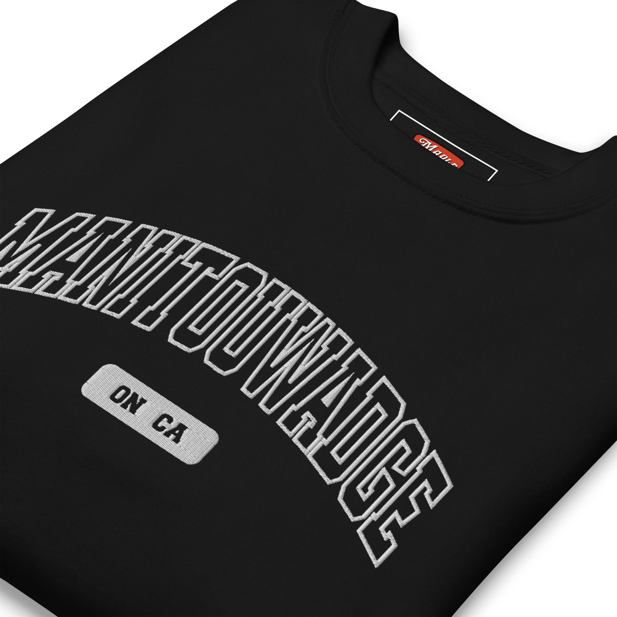 Unisex Manitouwadge, Ontario Embroidered Premium Sweatshirt - Image 3