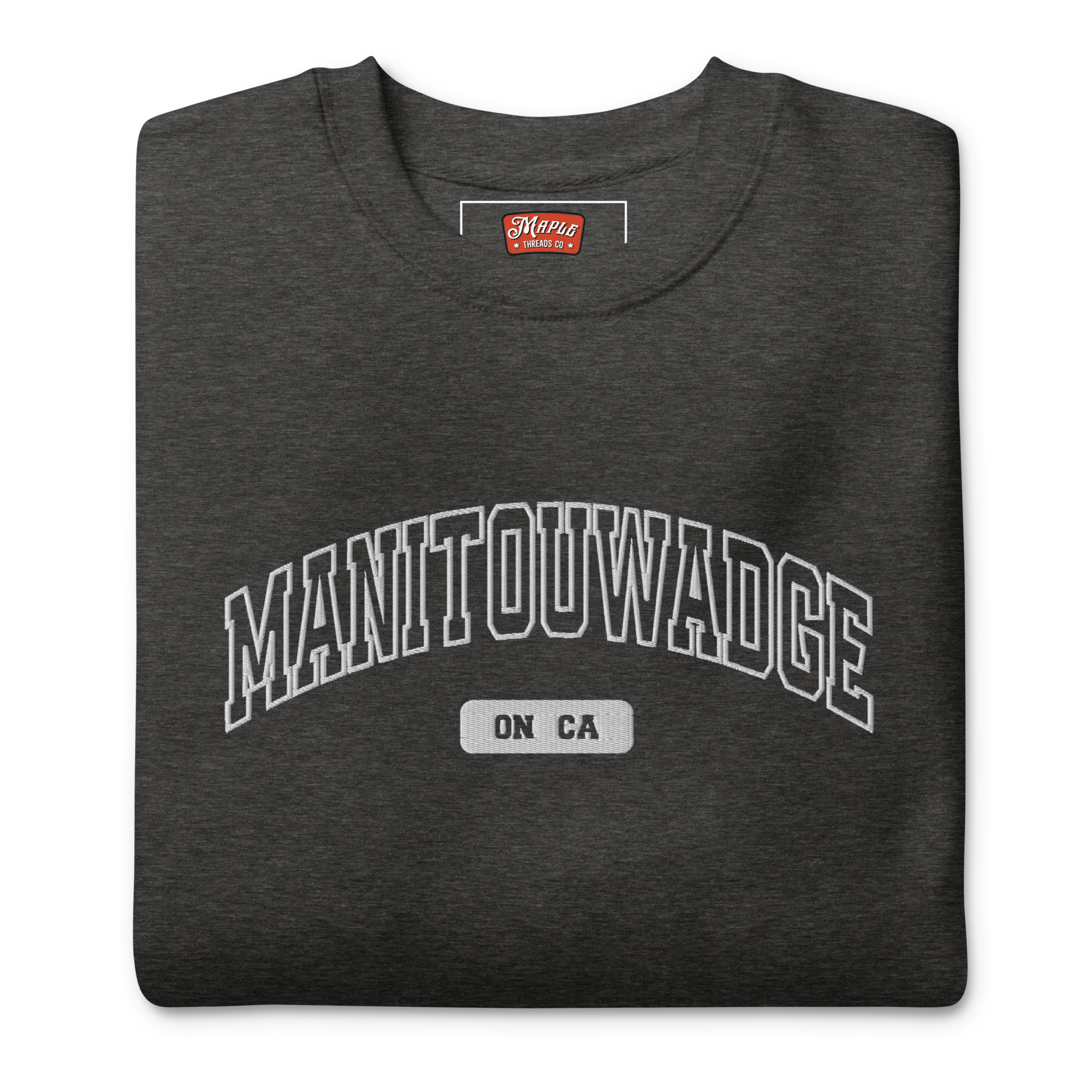 Unisex Manitouwadge, Ontario Embroidered Premium Sweatshirt - Image 6