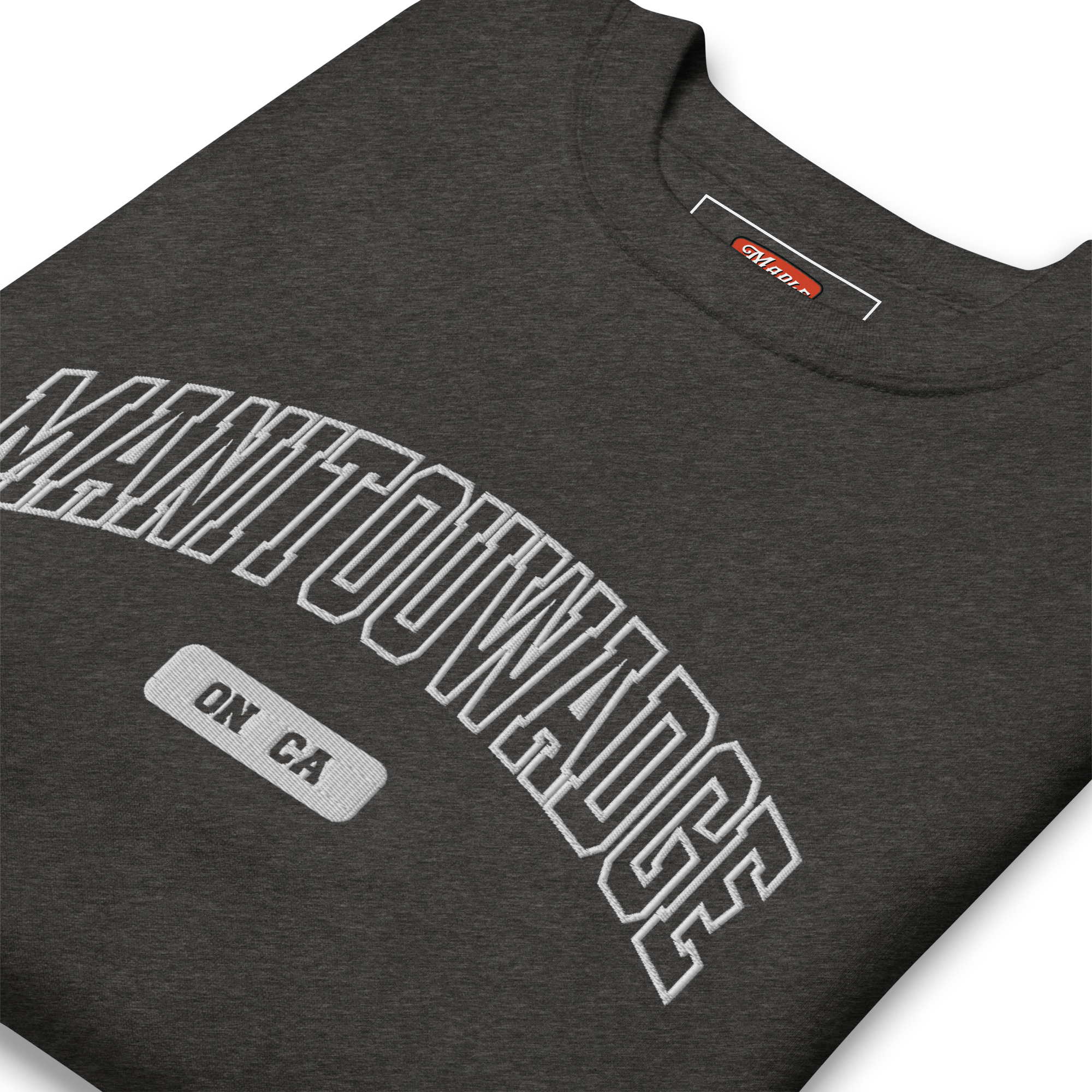 Unisex Manitouwadge, Ontario Embroidered Premium Sweatshirt - Image 7