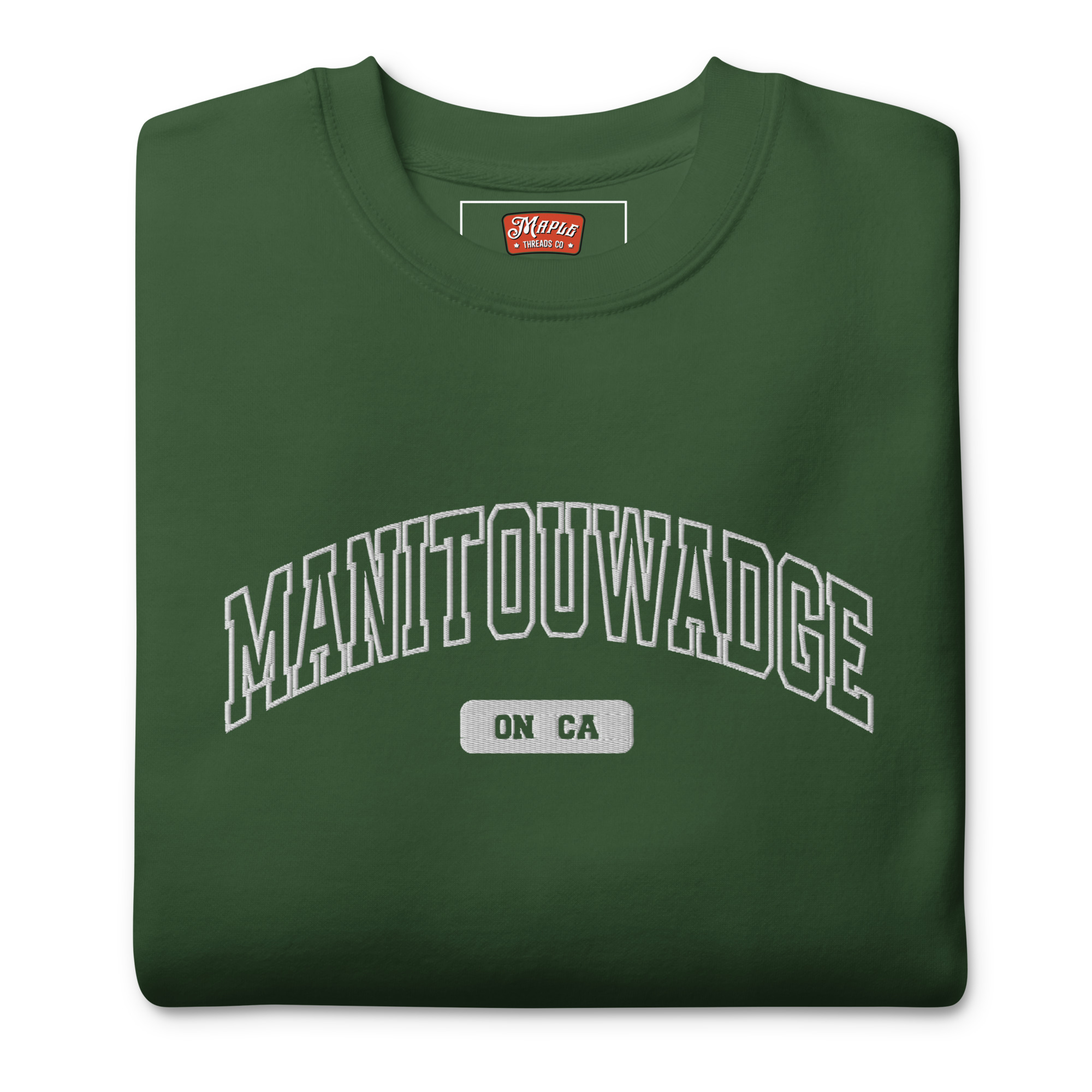 Unisex Manitouwadge, Ontario Embroidered Premium Sweatshirt