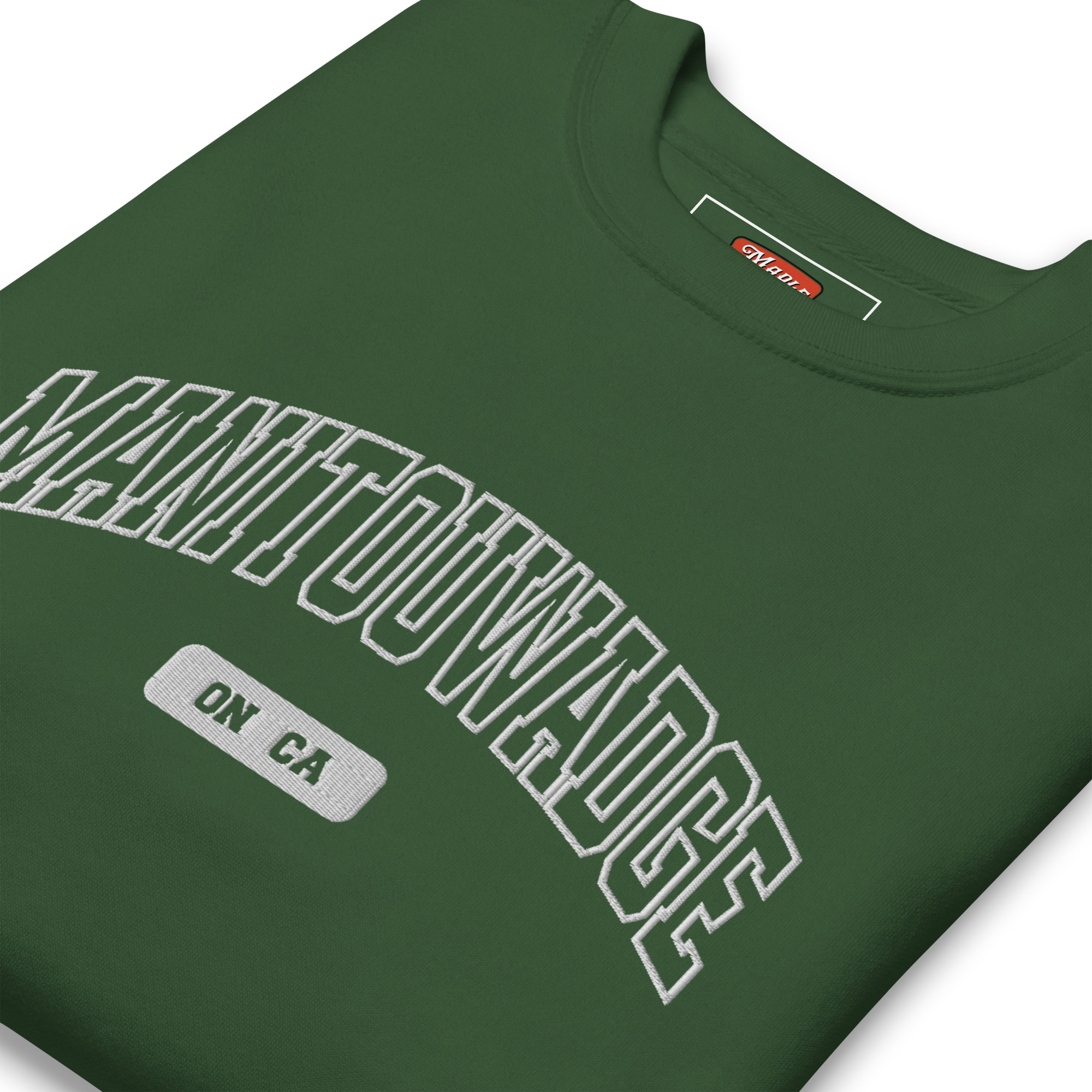 Unisex Manitouwadge, Ontario Embroidered Premium Sweatshirt - Image 10