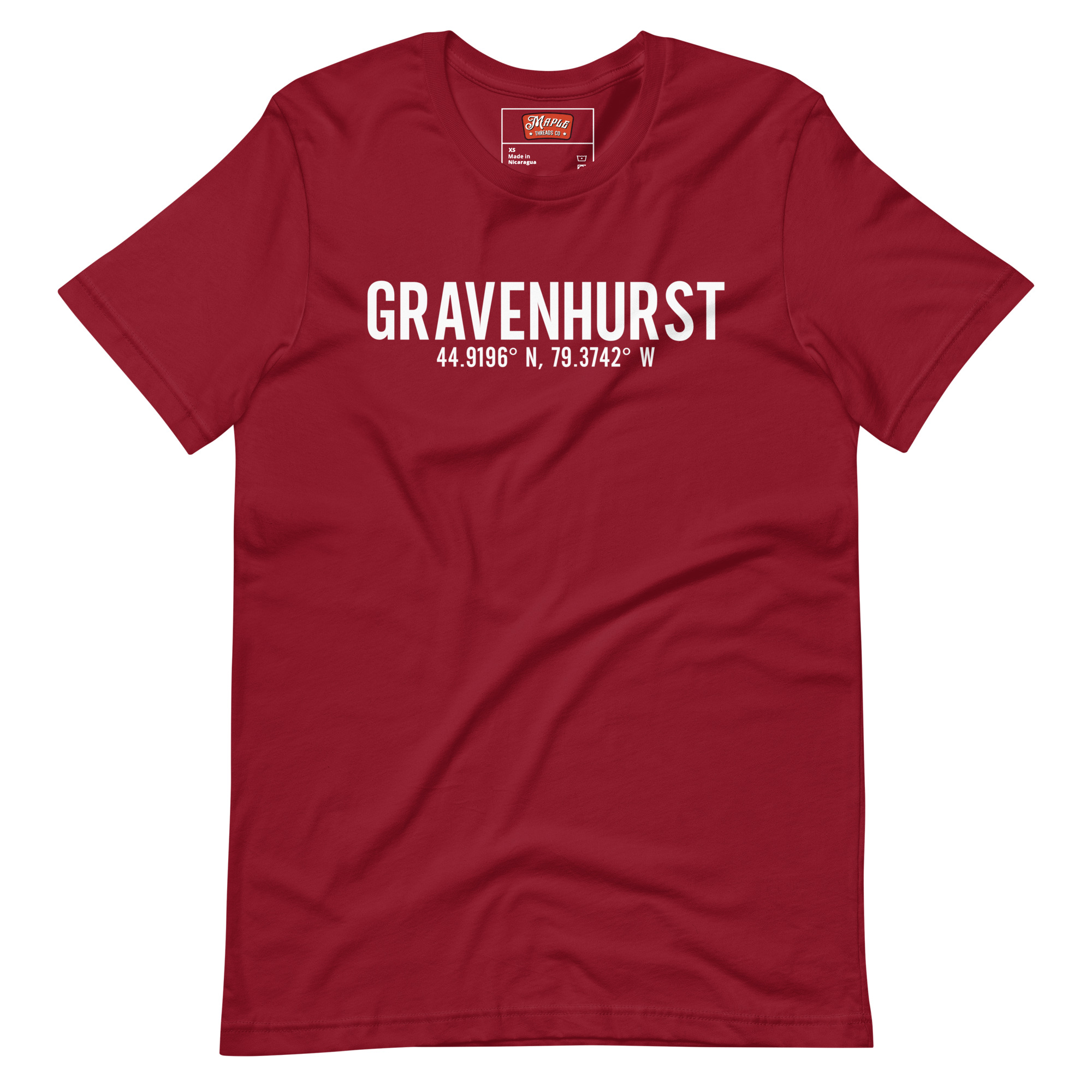 Unisex Gravenhurst, Ontario Coordinates T-Shirt - Image 3