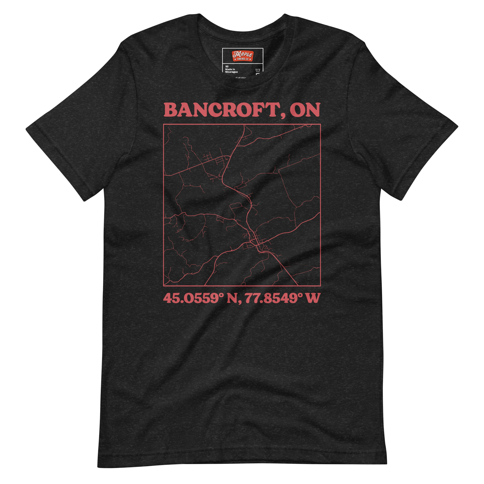 Unisex Bancroft, Ontario Map T-Shirt