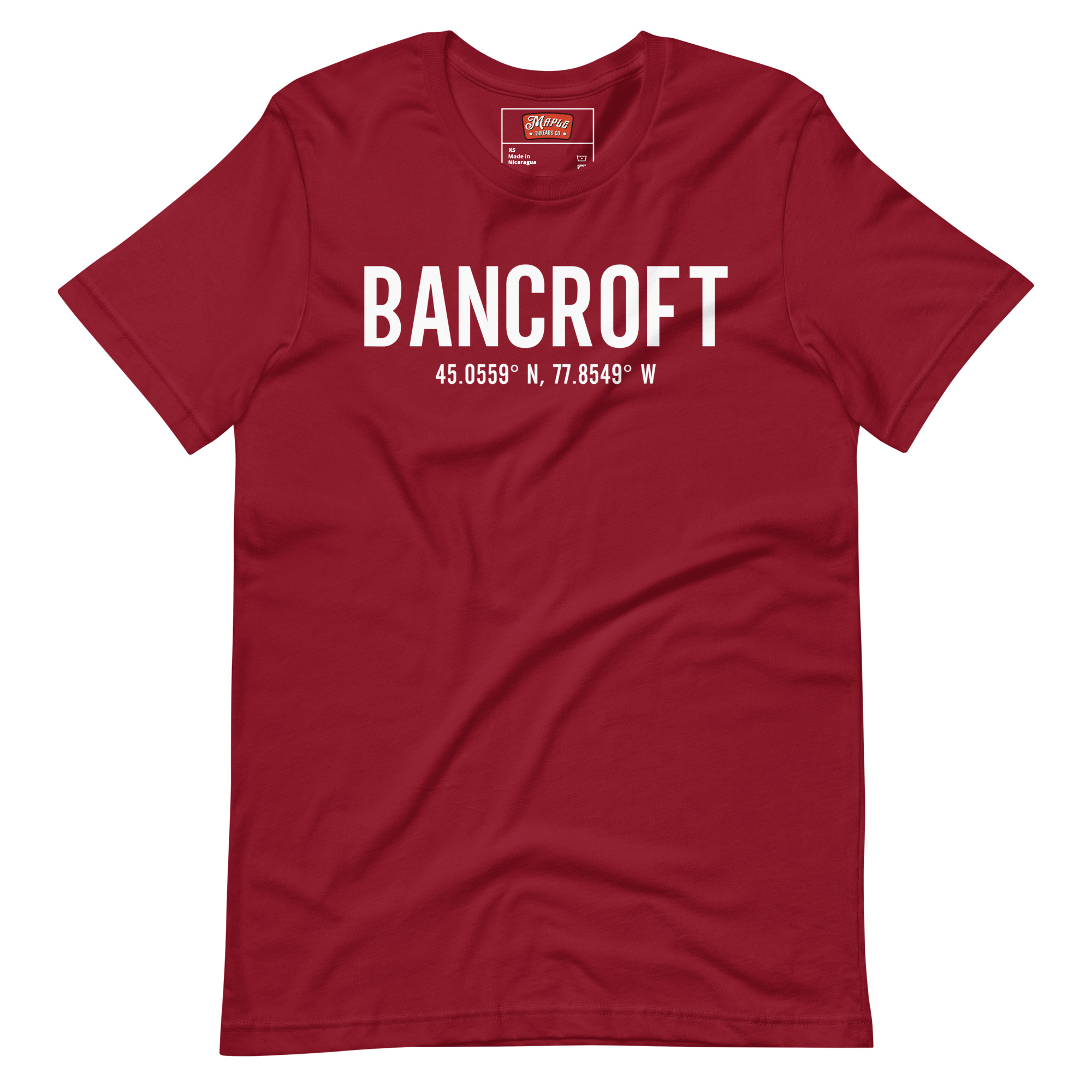 Unisex Bancroft, Ontario Coordinates T-Shirt