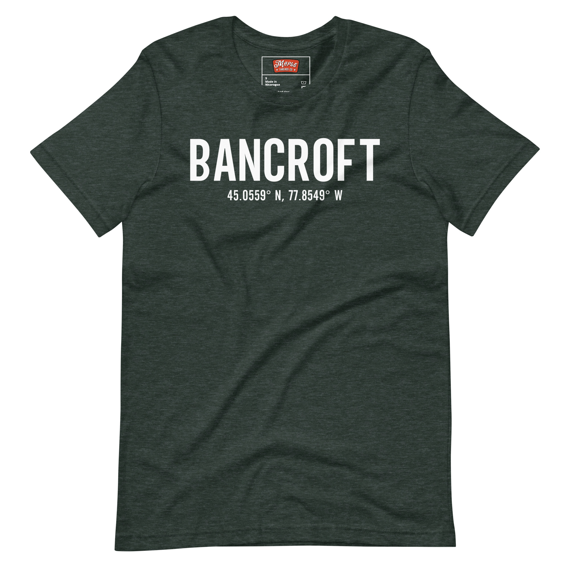 Unisex Bancroft, Ontario Coordinates T-Shirt - Image 7