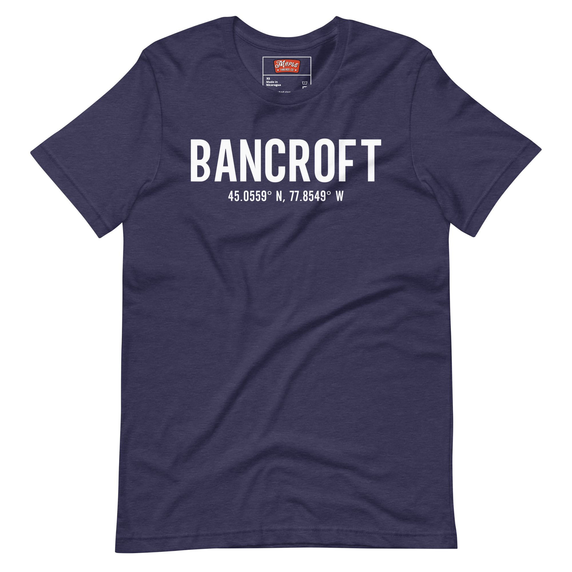 Unisex Bancroft, Ontario Coordinates T-Shirt - Image 5