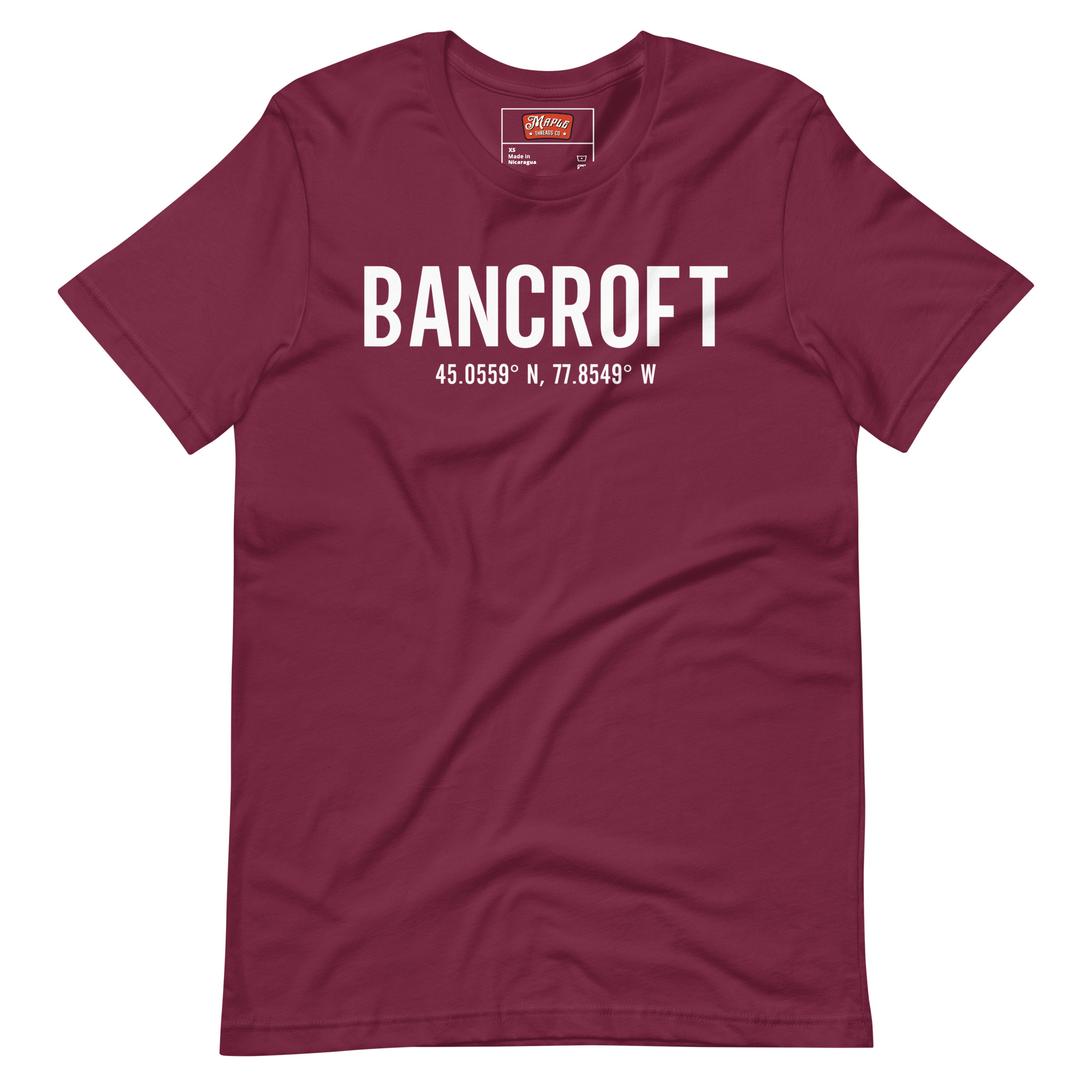 Unisex Bancroft, Ontario Coordinates T-Shirt - Image 9