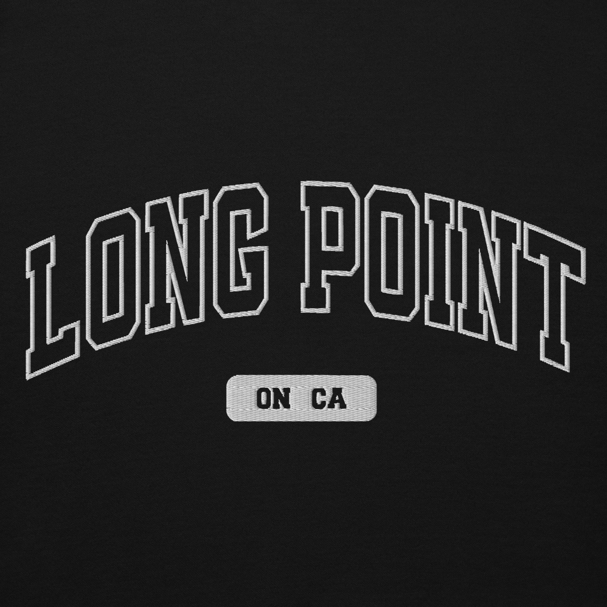 Unisex Long Point, Ontario Embroidered Hoodie - Image 2