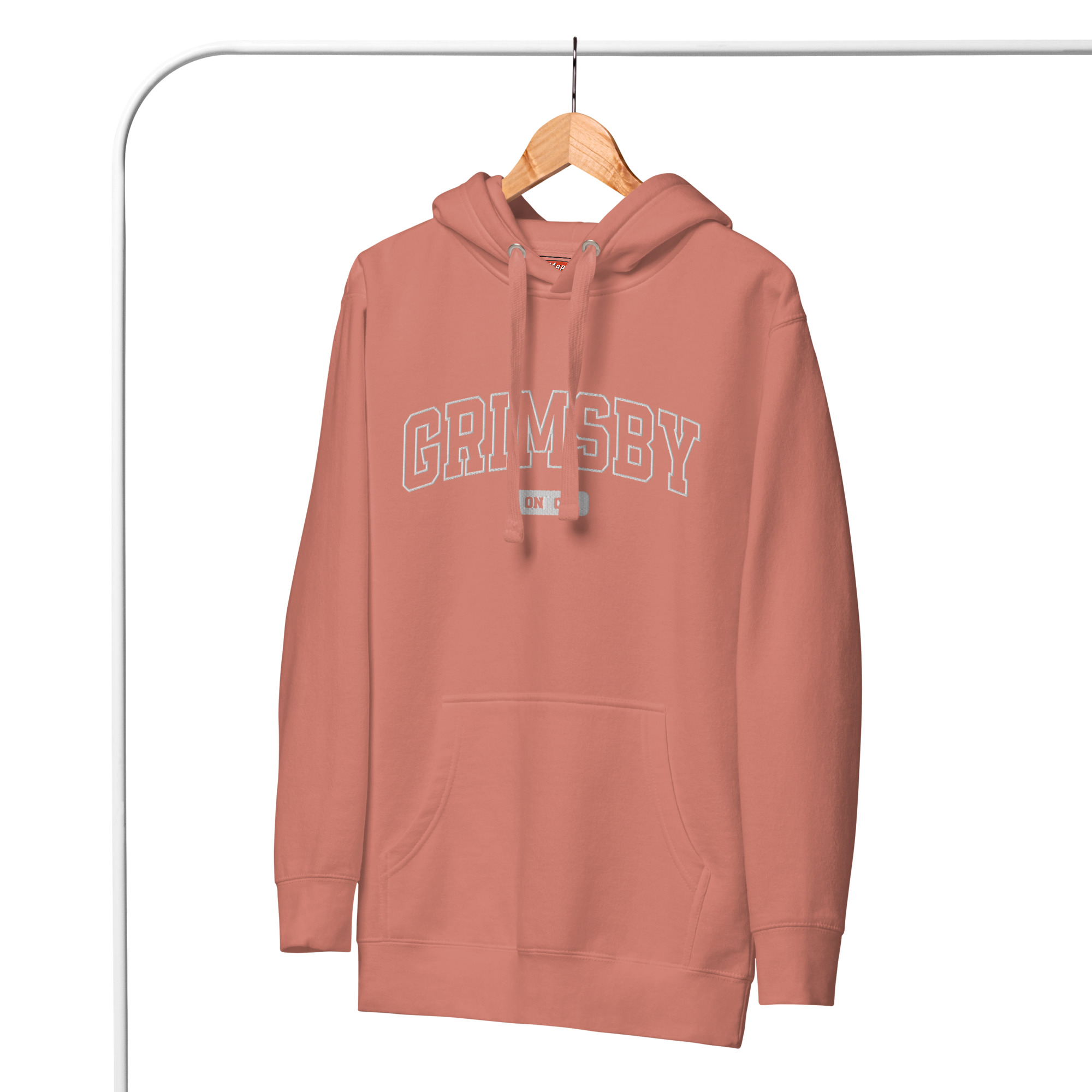 Unisex Grimsby, Ontario Embroidered Hoodie - Image 17