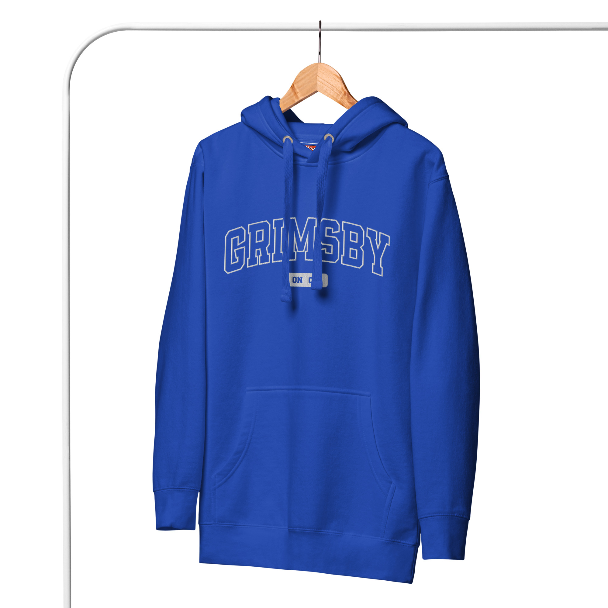 Unisex Grimsby, Ontario Embroidered Hoodie - Image 9