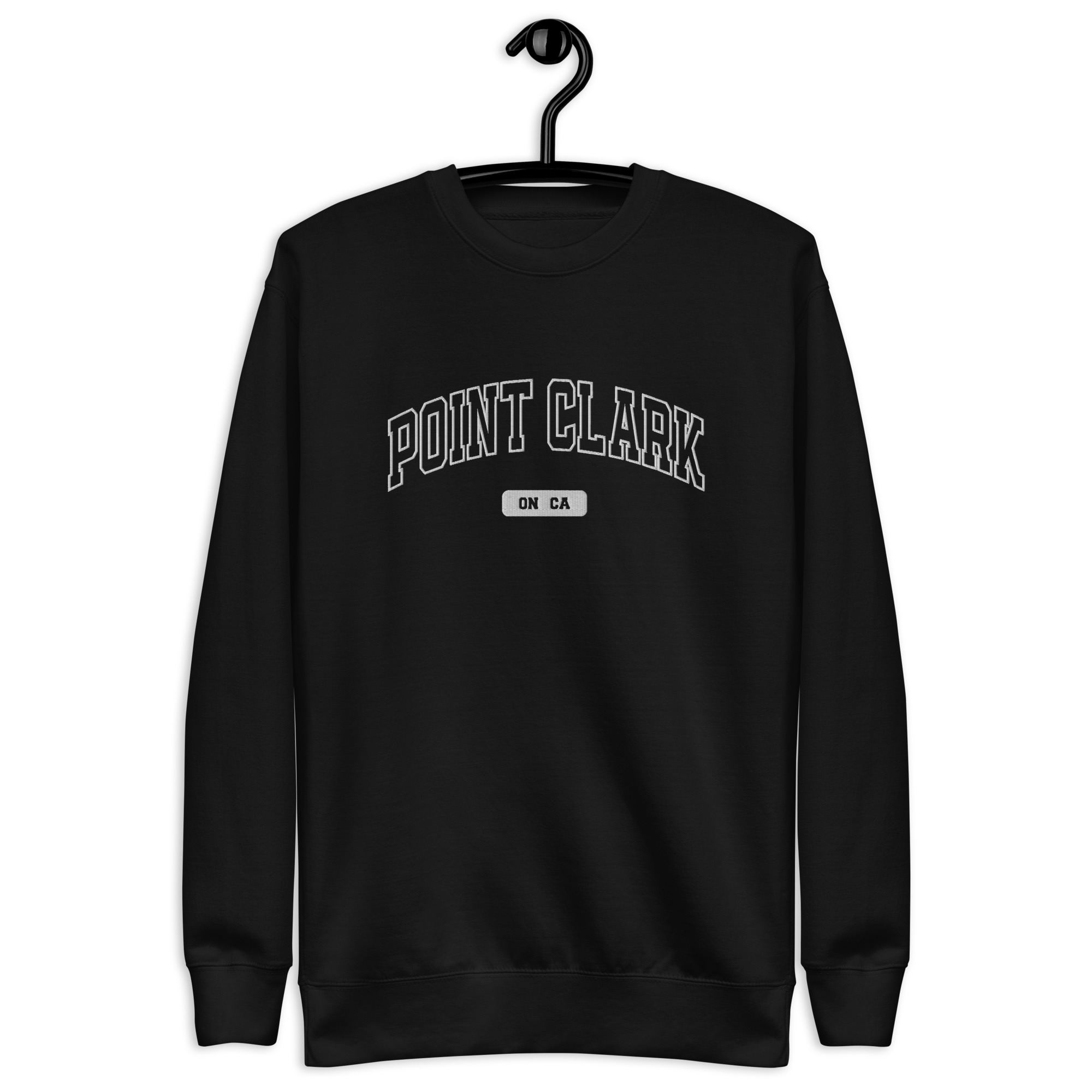 Unisex Point Clark, Ontario Embroidered Premium Sweatshirt