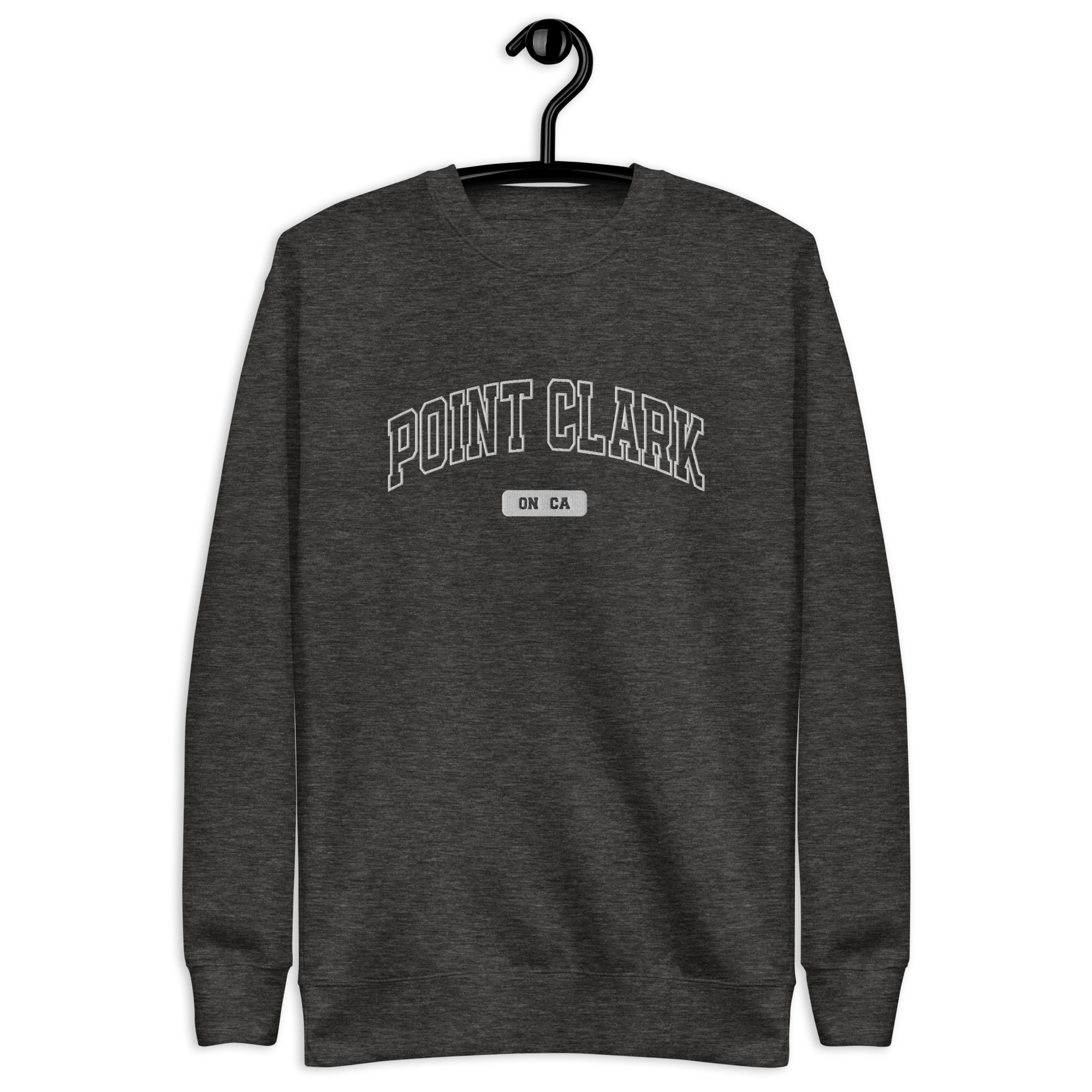 Unisex Point Clark, Ontario Embroidered Premium Sweatshirt - Image 3
