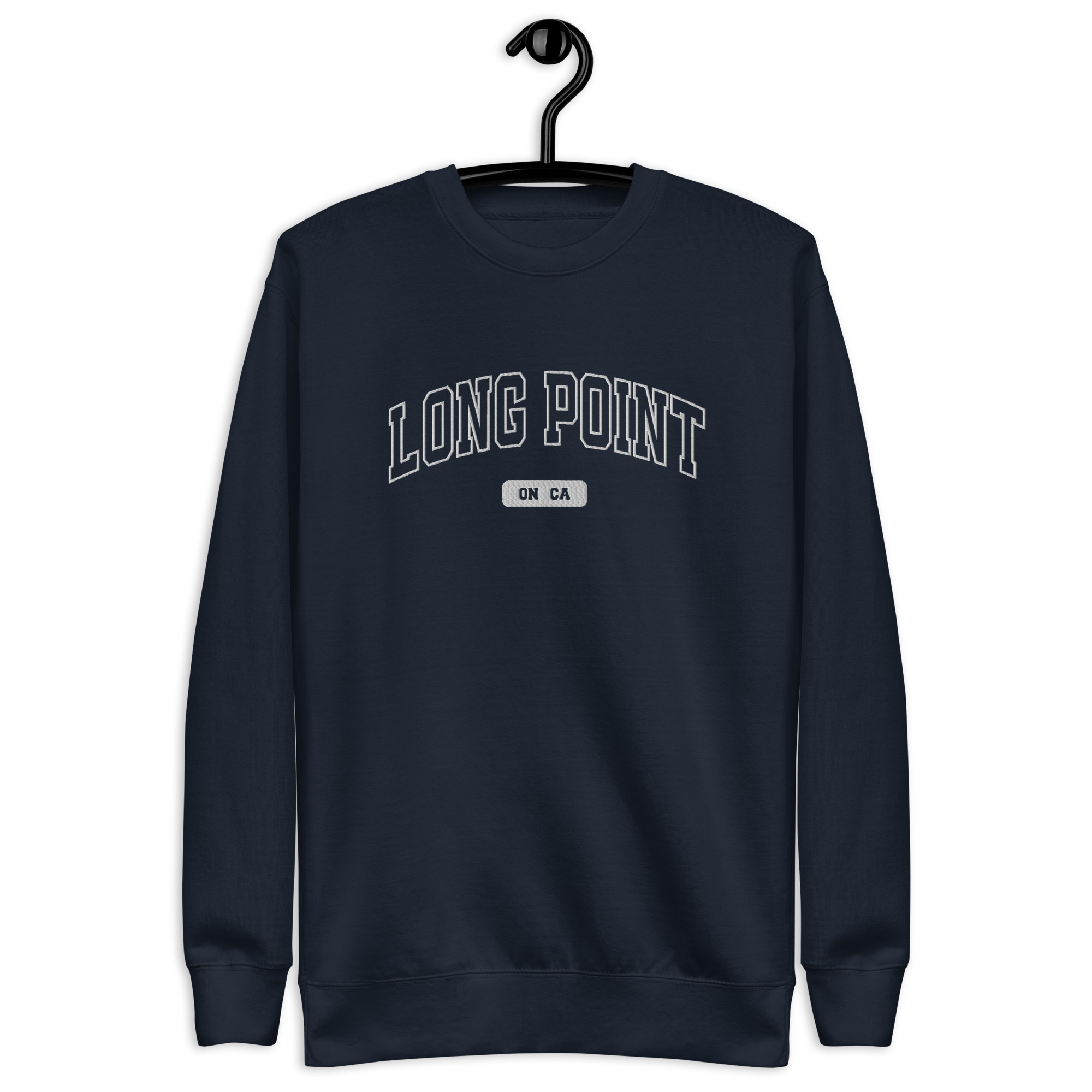 Unisex Long Point, Ontario Embroidered Premium Sweatshirt - Image 2