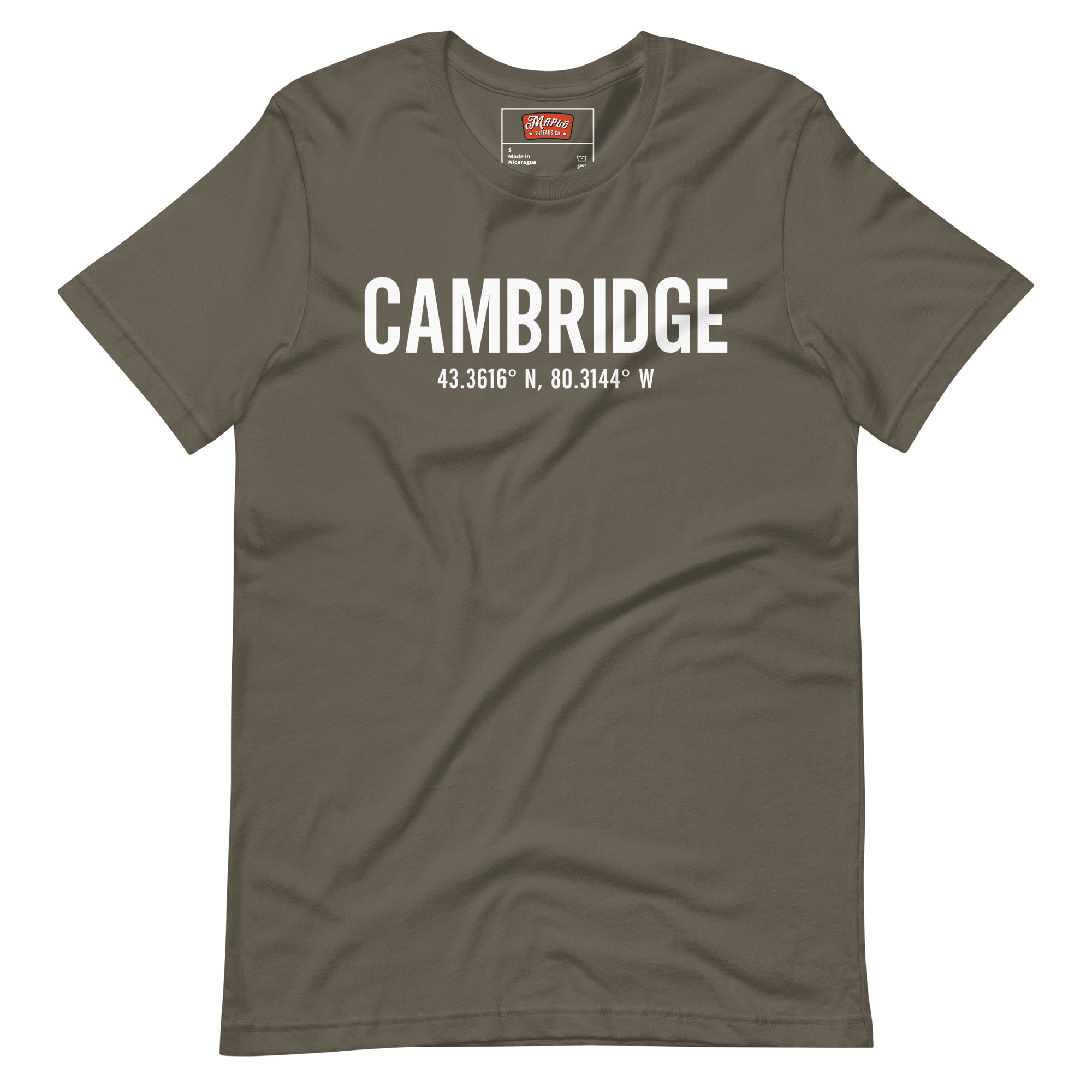 Unisex Cambridge, Ontario Coordinates T-Shirt - Image 13